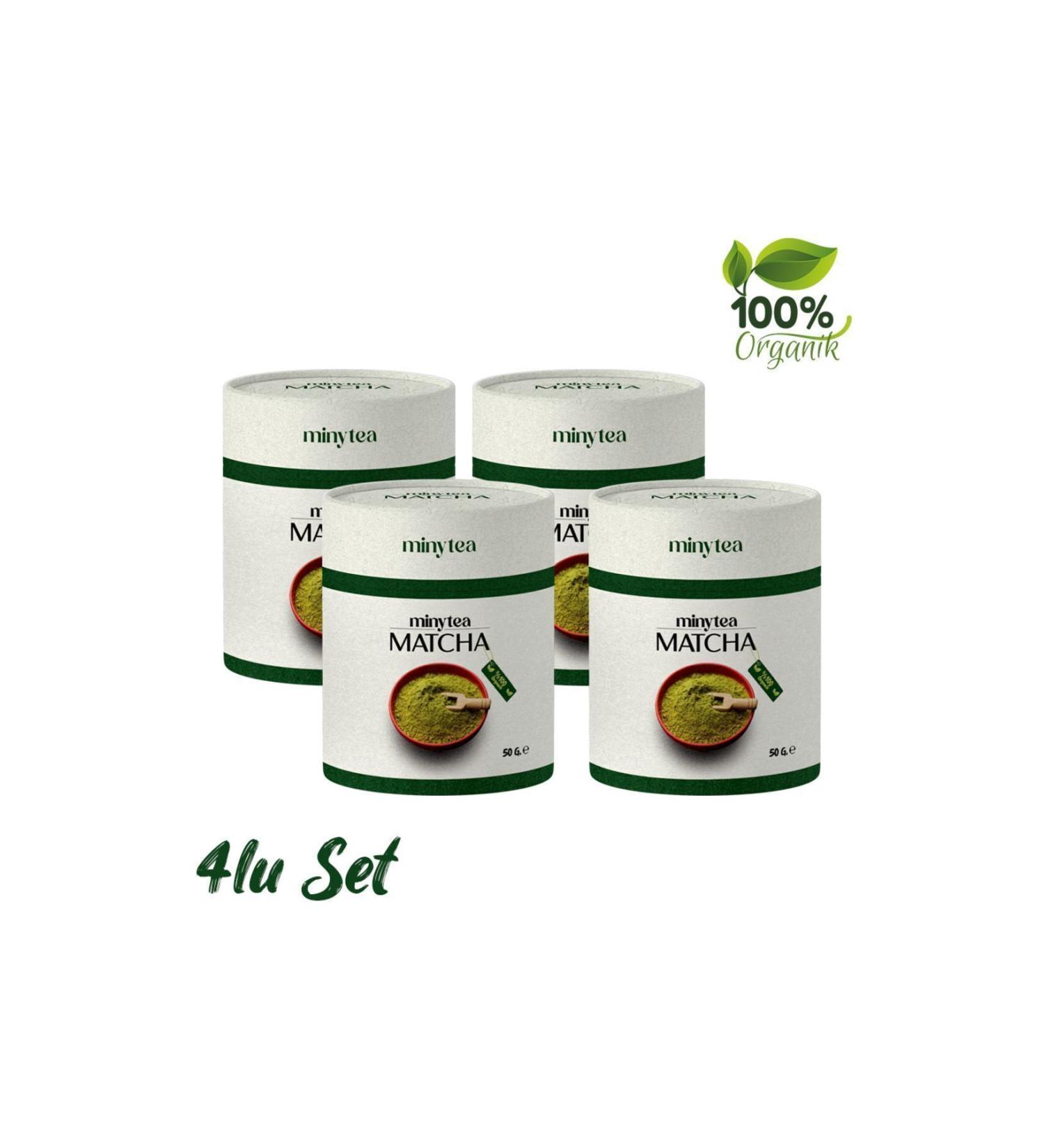 minytea Matcha Tea 0 Natural Detox Matcha Powder 50gr. SET OF 4 (HIGH QUALITY PURE MATCHA)