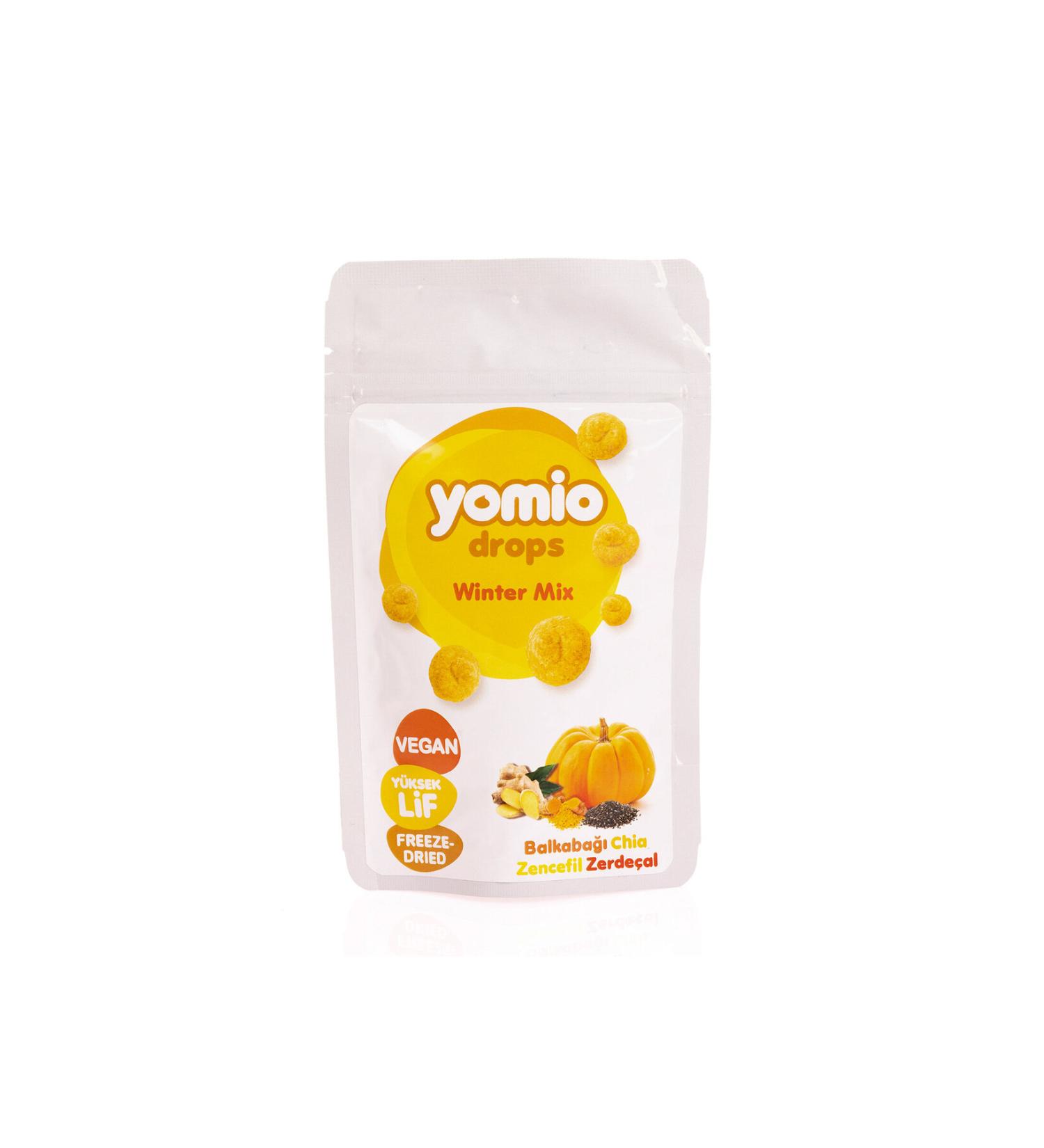 Yomio Drops Winter Mix Pumpkin-Apple-Chia and Spice Enriched Freeze Dry Snack