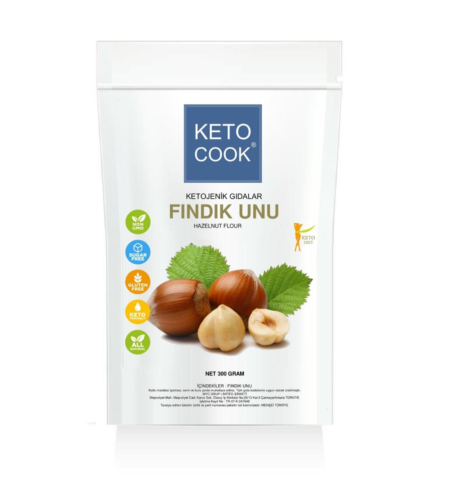 KetoCook Ketogenic Hazelnut Flour (HAZELNUT FLOUR) 300 grams