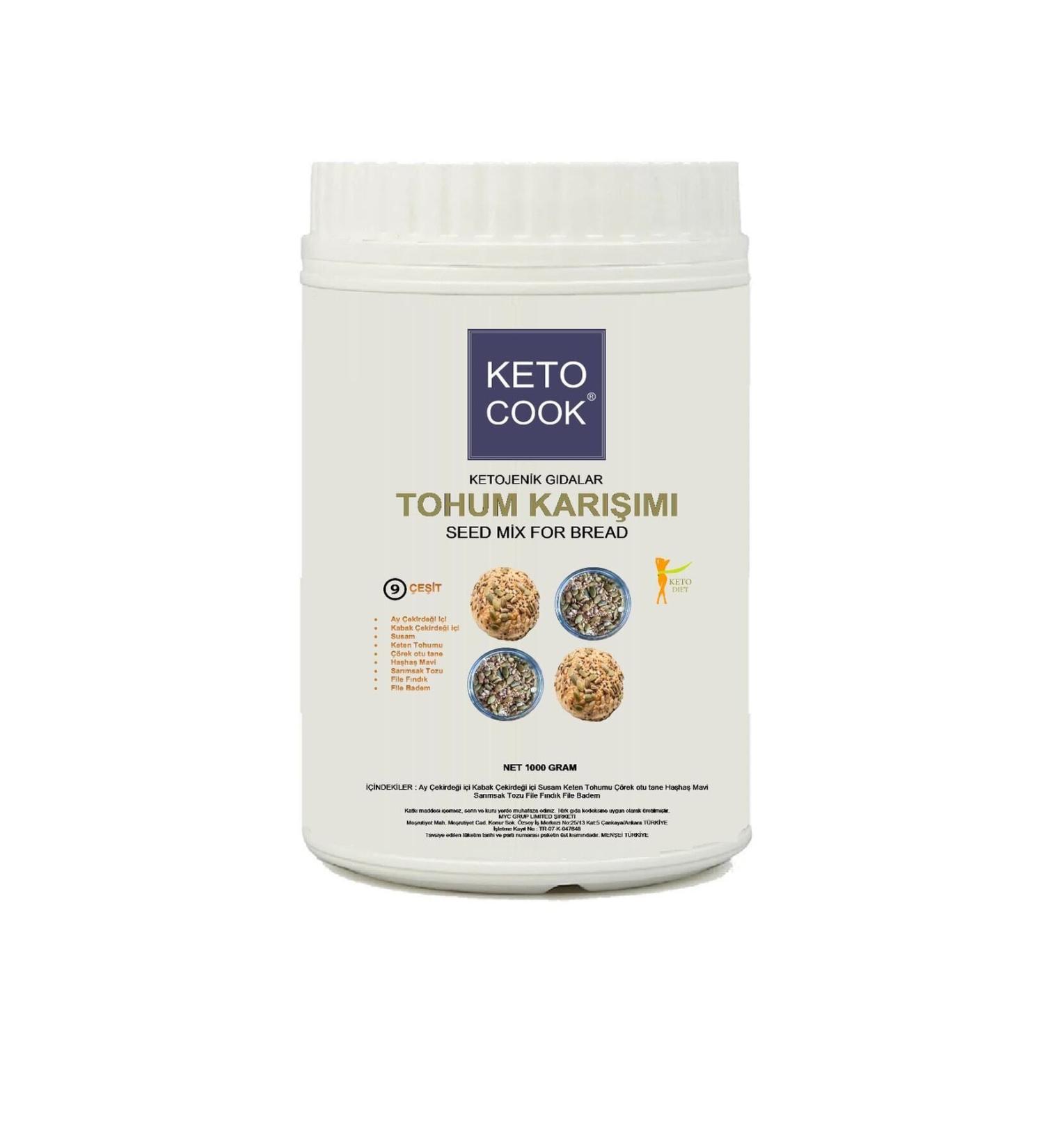 KetoCook Bread Seed Mix 9 Varieties (9 Seed Mix Bread Flour) 1.000 Grams