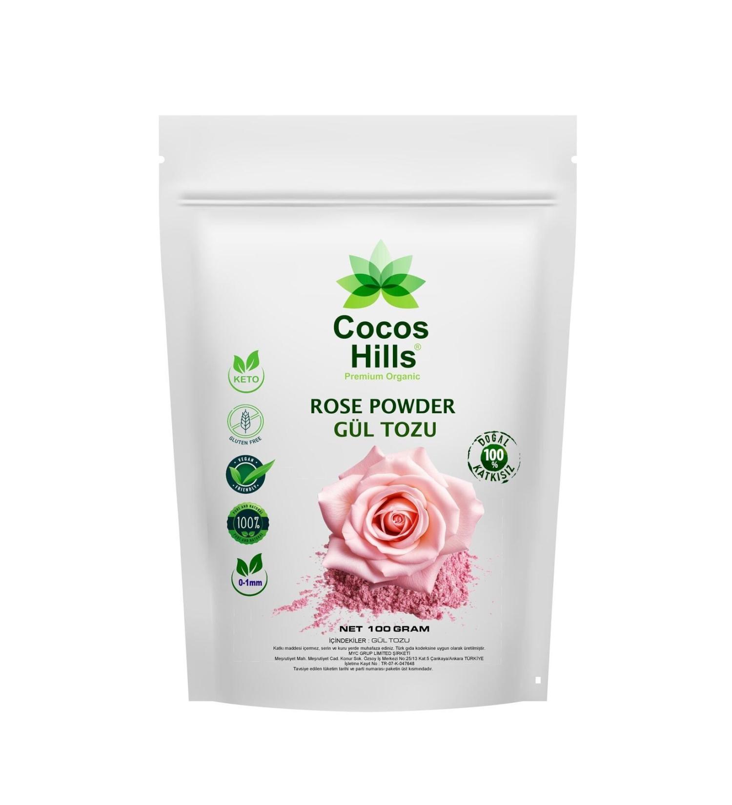 Cocos Hills Rose Powder Pure Rose Powder 0-1 Mm No Additives 100 grams