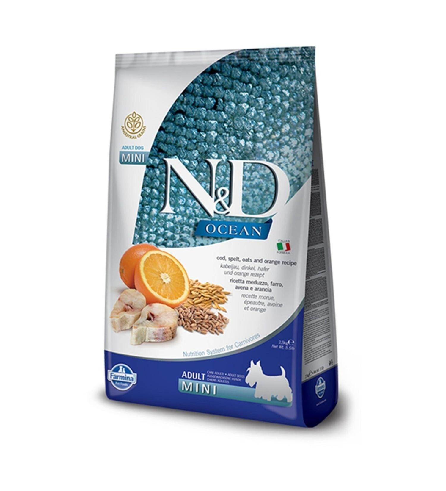 N & D Nd Ocean Low Grain Fish Small Breed Adult Dog Food 7 Kg