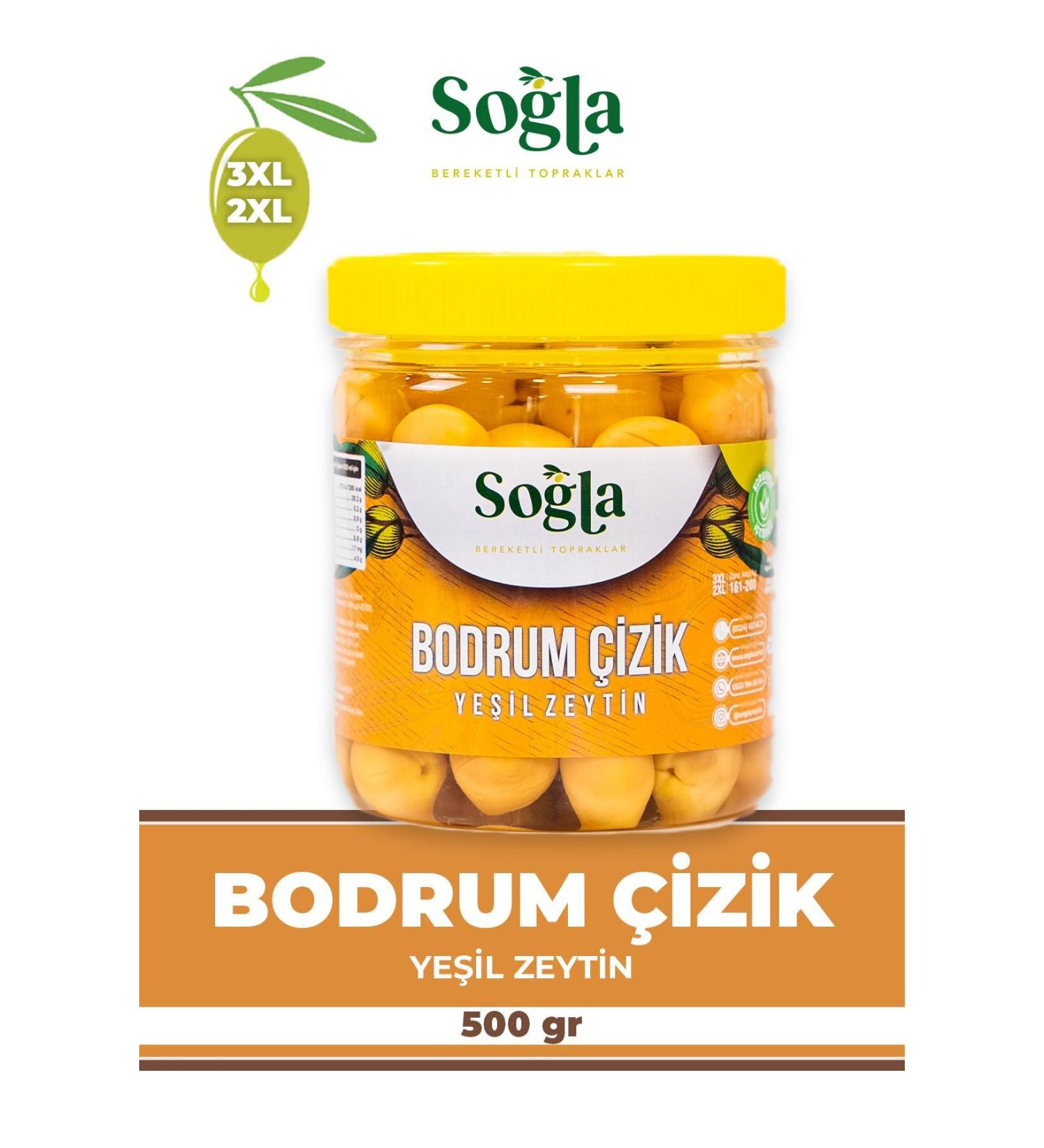 SO LA OLIVE Bodrum Scratched Green Olives 560gr