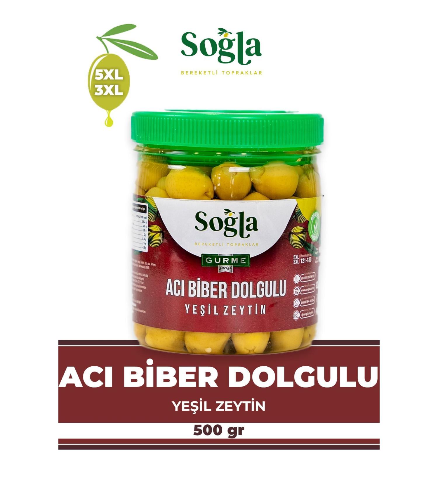 SO LA ZEYT NC L K Hot Pepper Stuffed Olives 500gr