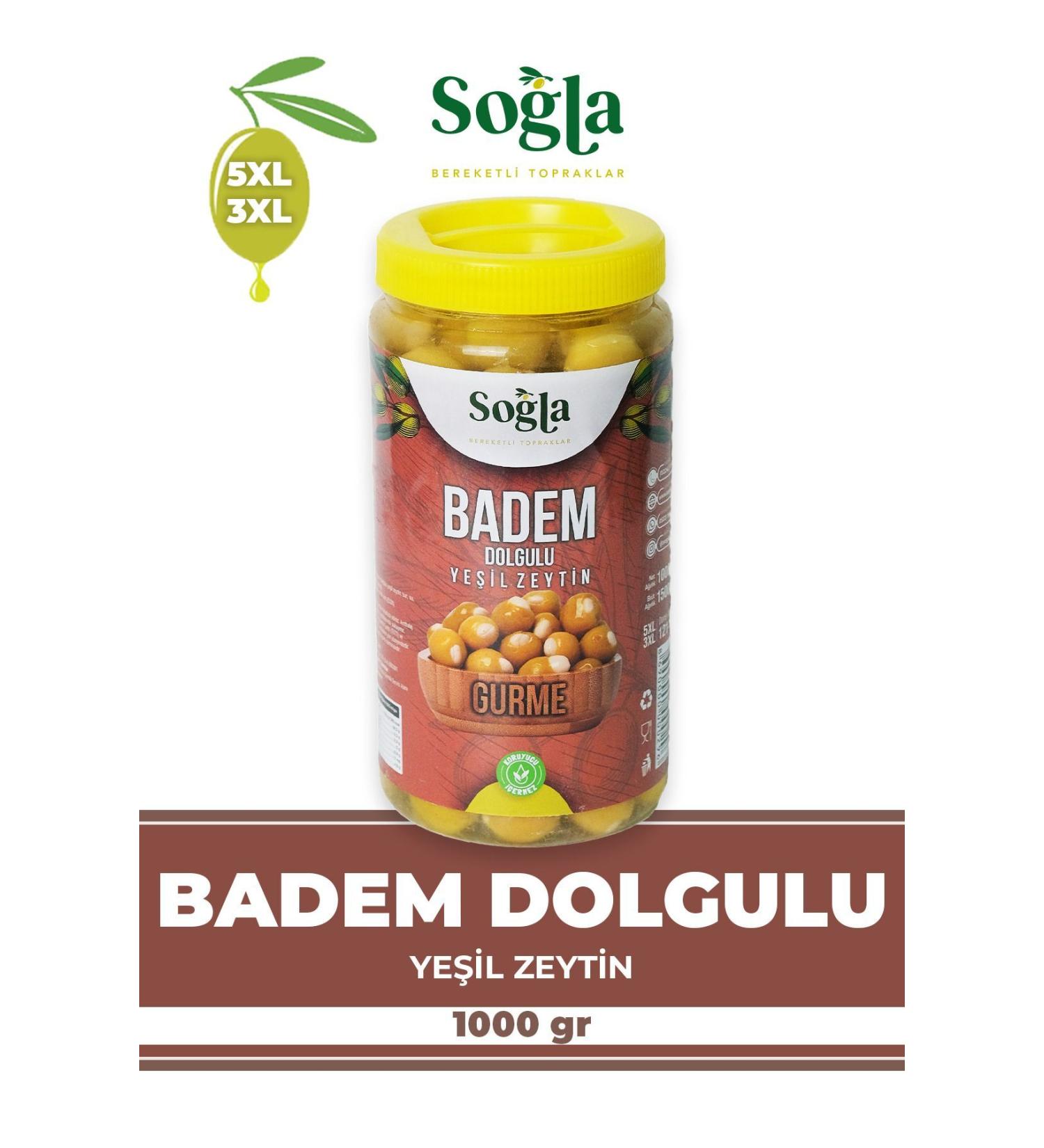 SO LA ZEYT NC L K Almond Stuffed Green Olives 1000gr