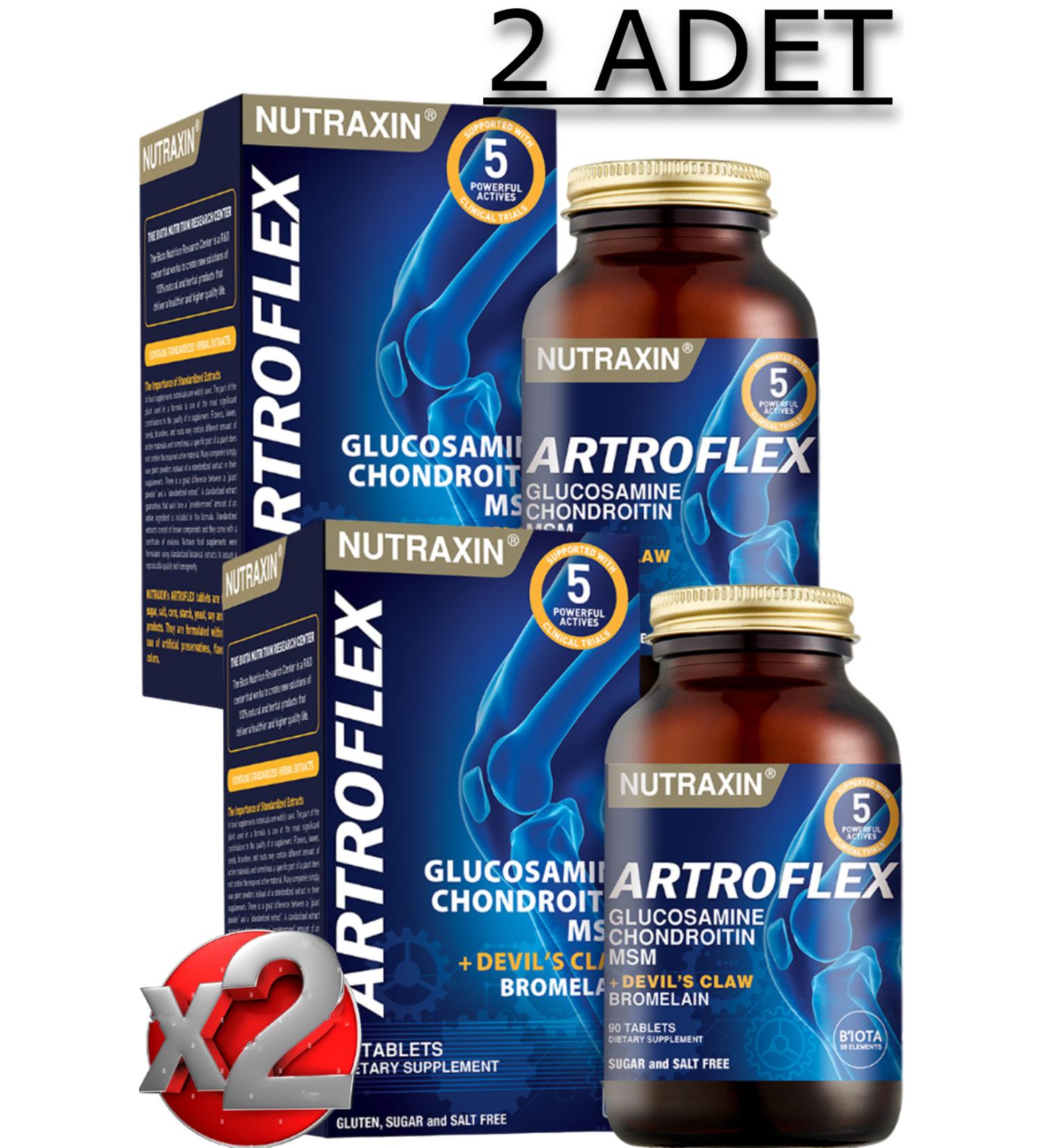Nutraxin 2 Nutraxin Artroflex 90 Tablets - (Glucosamine-MSM-Chondroitin-Bromelain-Devil's Claw) - Buy Online on GoSupps.com