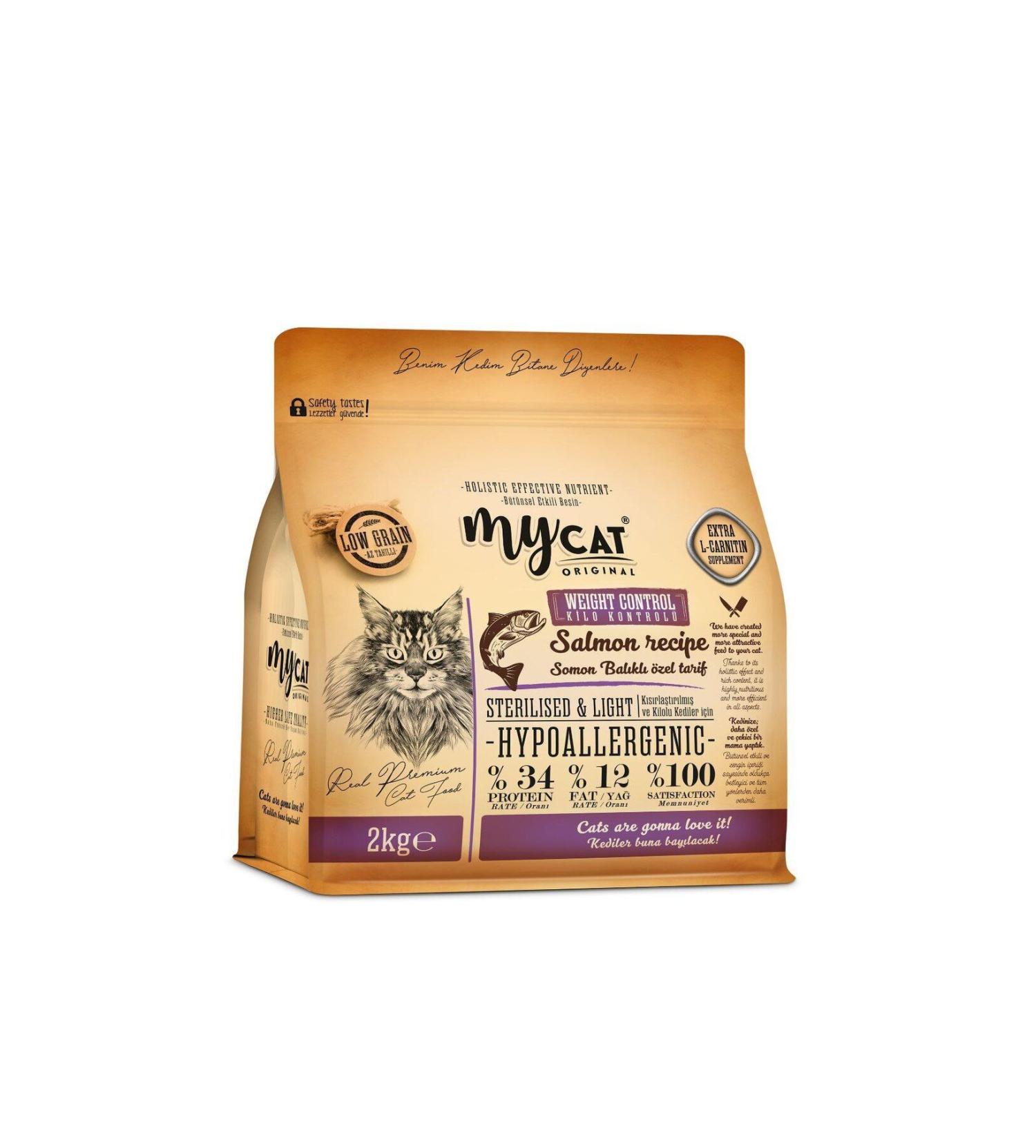Mycath Original Hypoallergenic Light Salmon Sterilized Cat Food (2kg)