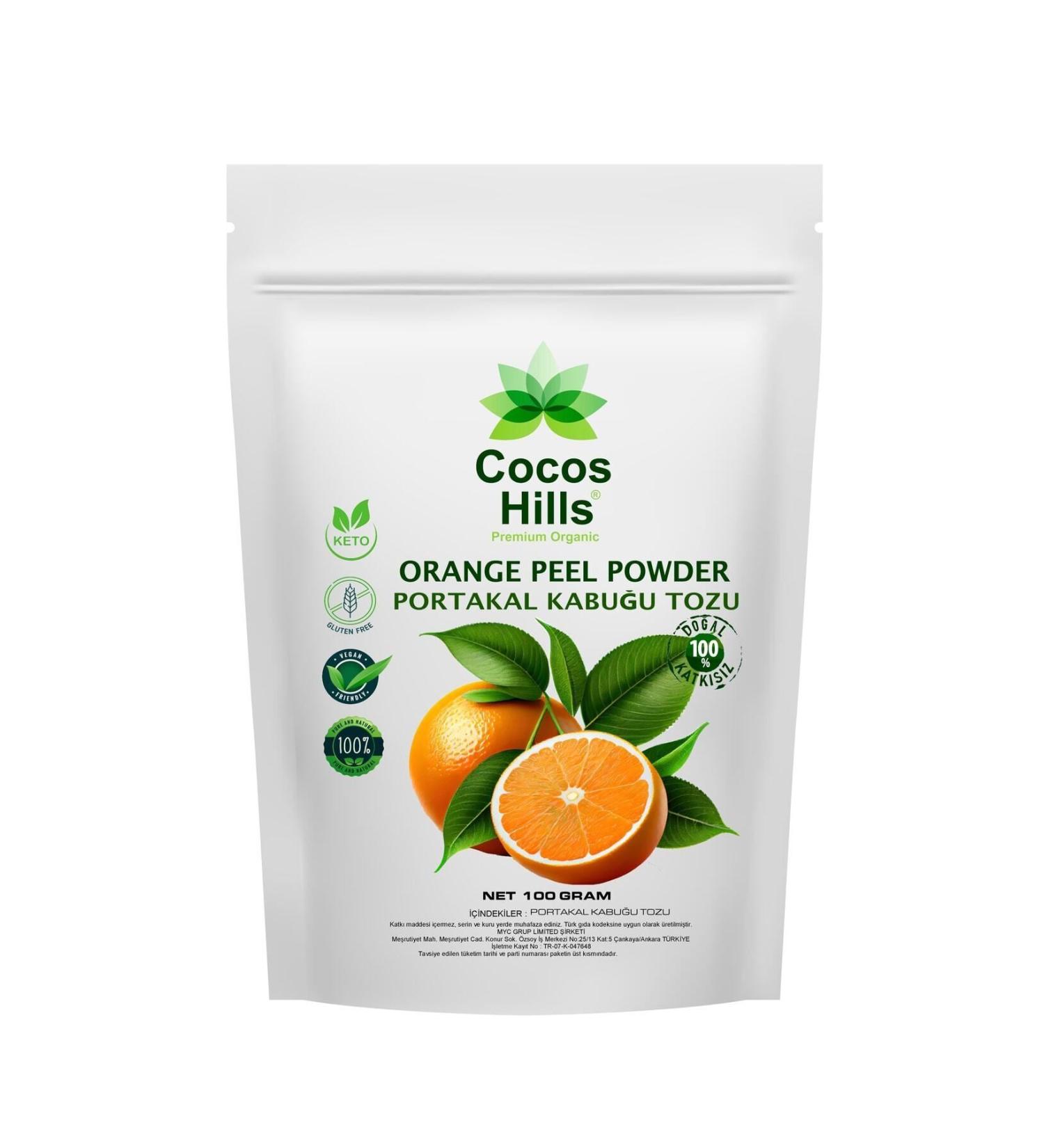 Cocos Hills Orange Peel Powder Pure Orange Peel Powder No Additives 100 grams - Buy Online on GoSupps.com