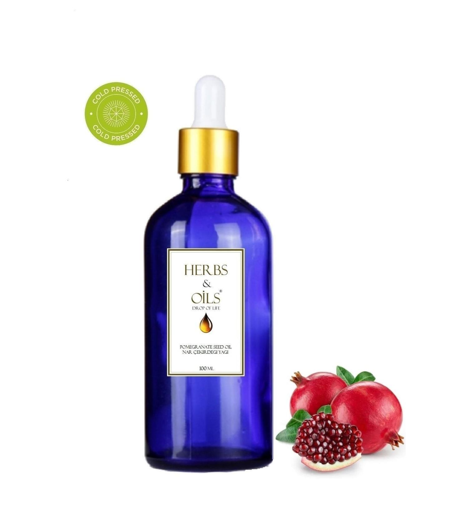 Herbs & Oils Pomegranate Seed Oil ( Cold Press ) Pomegranate Seed Oil 100 ml ( Cold Press )