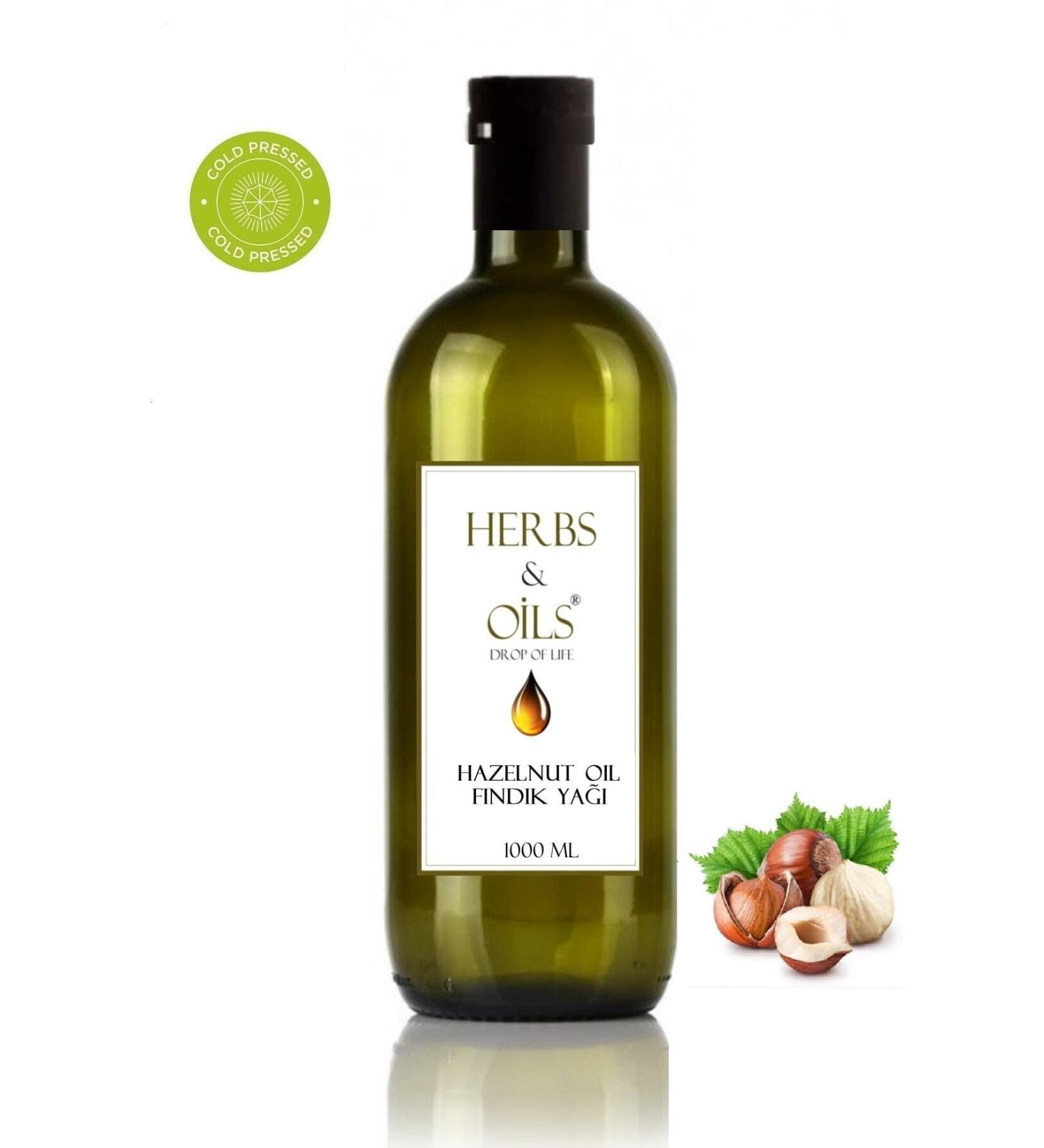 Herbs & Oils Hazelnut Oil ( Cold Press ) Hazelnut Oil 1000 Ml ( Cold Press )