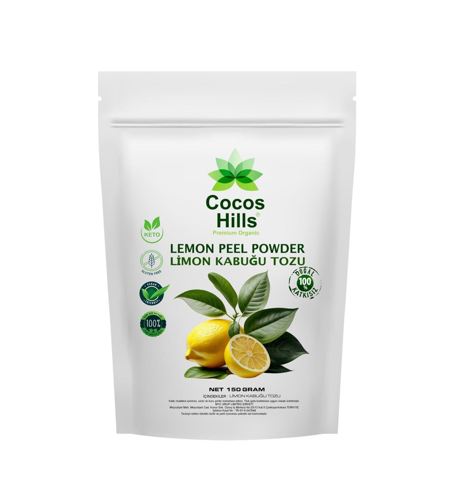 Cocos Hills Lemon Peel Powder Pure Lemon Peel Powder No Additives 150 grams