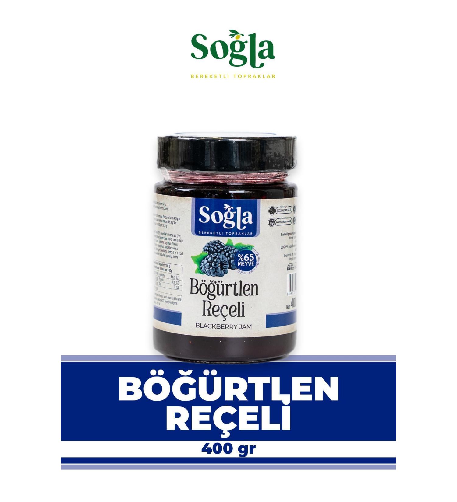SOGLA OLIVE BLACKBERRY JAM 400GR
