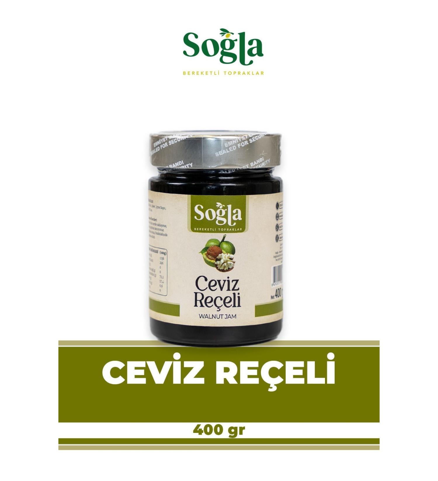 SO LA OLIVE GREEN WALNUT JAM 400GR