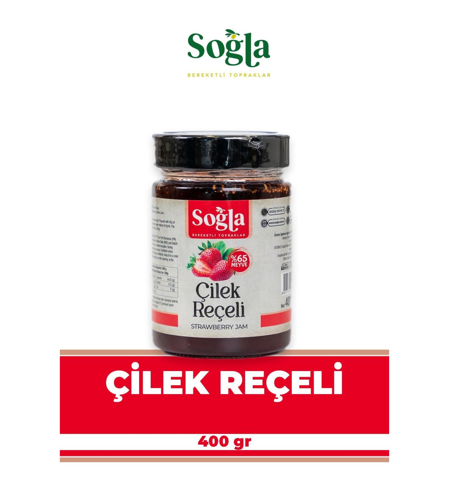 SOGLA OLIVE STRAWBERRY JAM 400GR