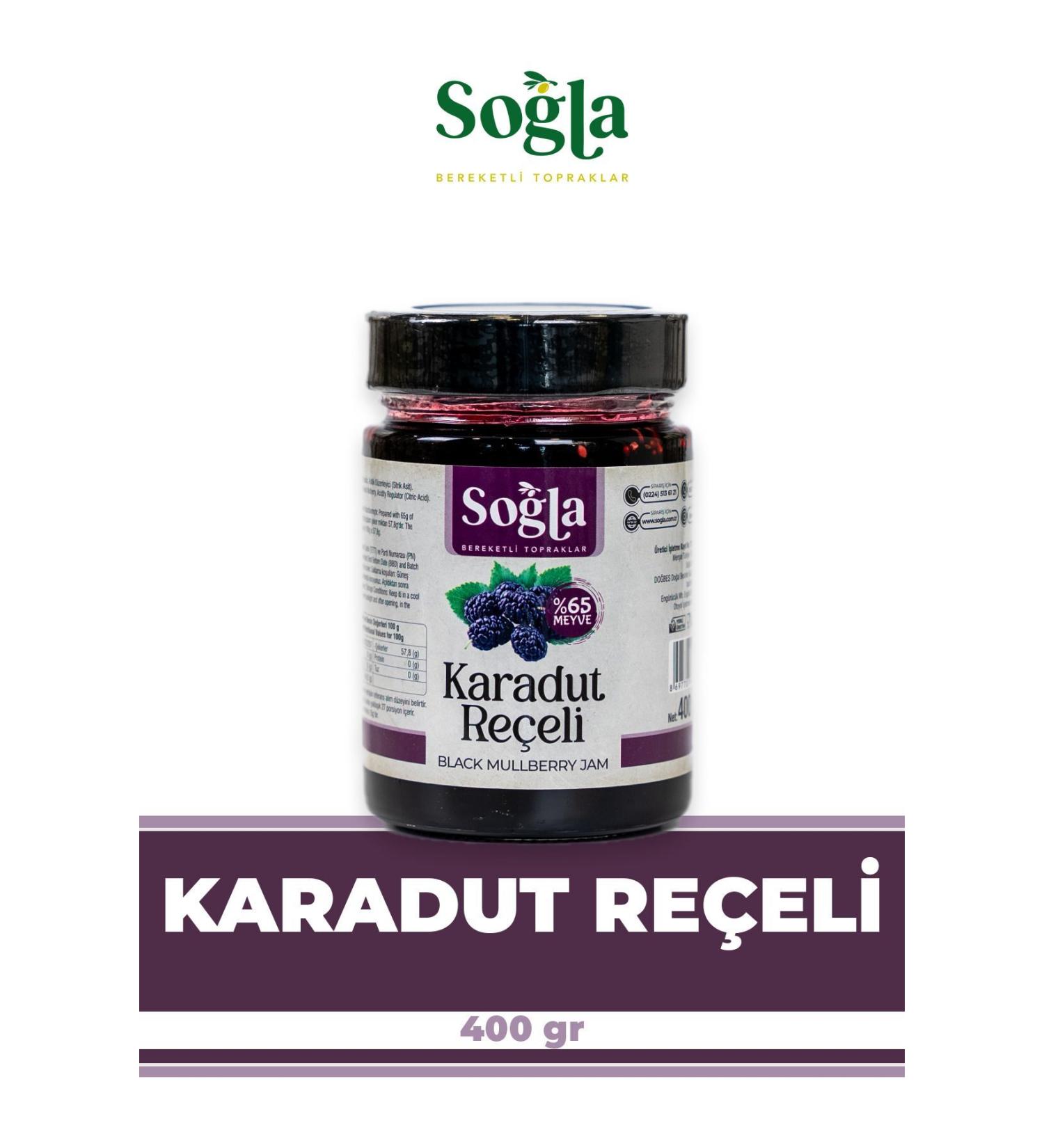 SOGLA OLIVE BLACK MULBERRY JAM 400GR