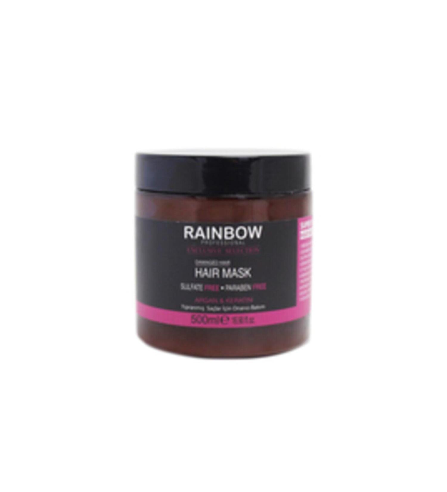 Rainbow Hair Care Mask for Damaged Hair 500 ml Argan & Keratin