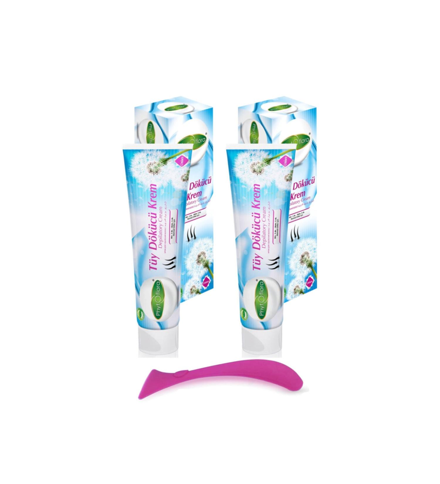 Phytoflora 2 Pieces Hair Removal Cream for Legs and Body Area All Skin Types