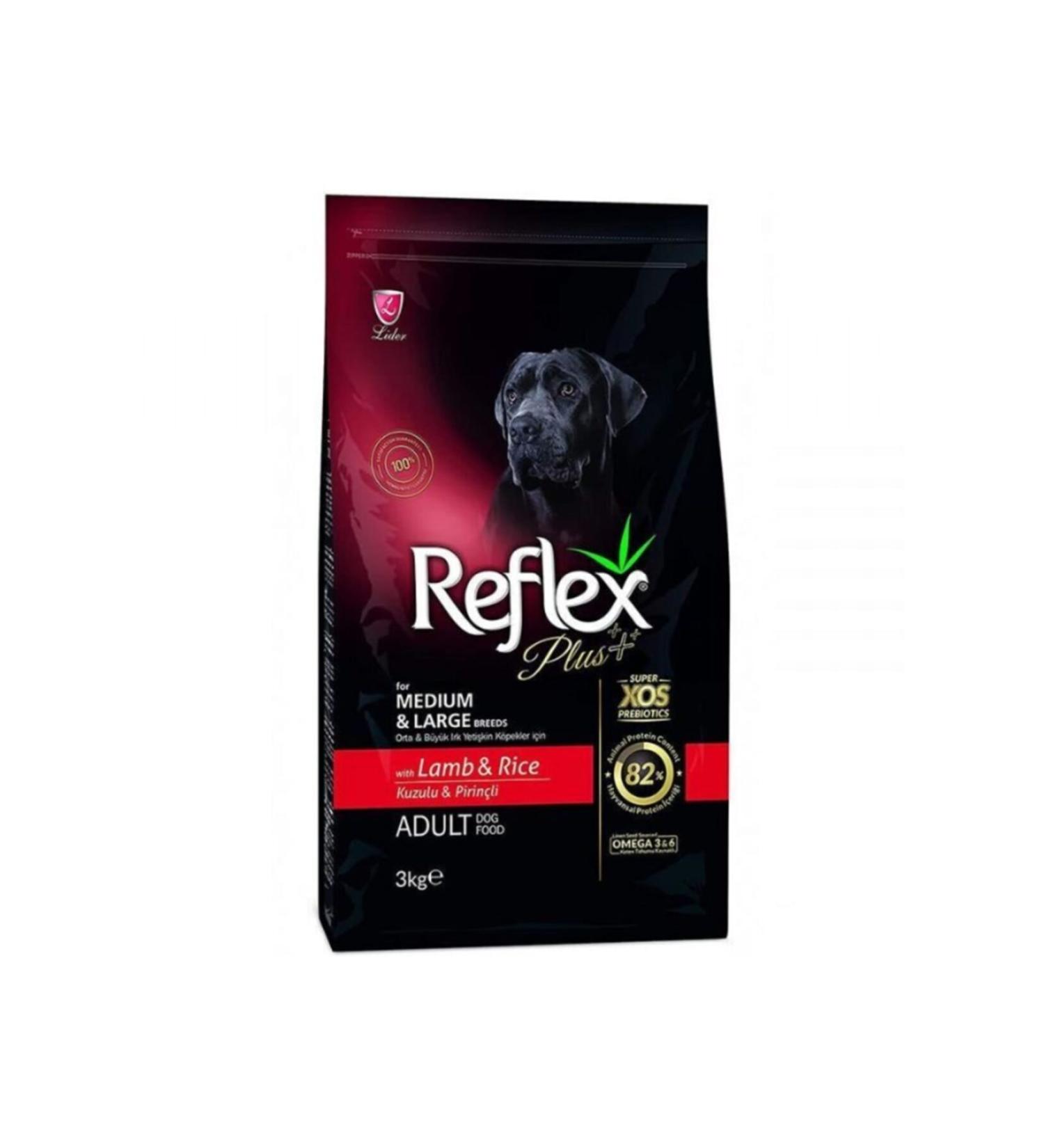 Reflex Plus Lamb Meat Medium & Large Breed Adult Dog Food 3 kg
