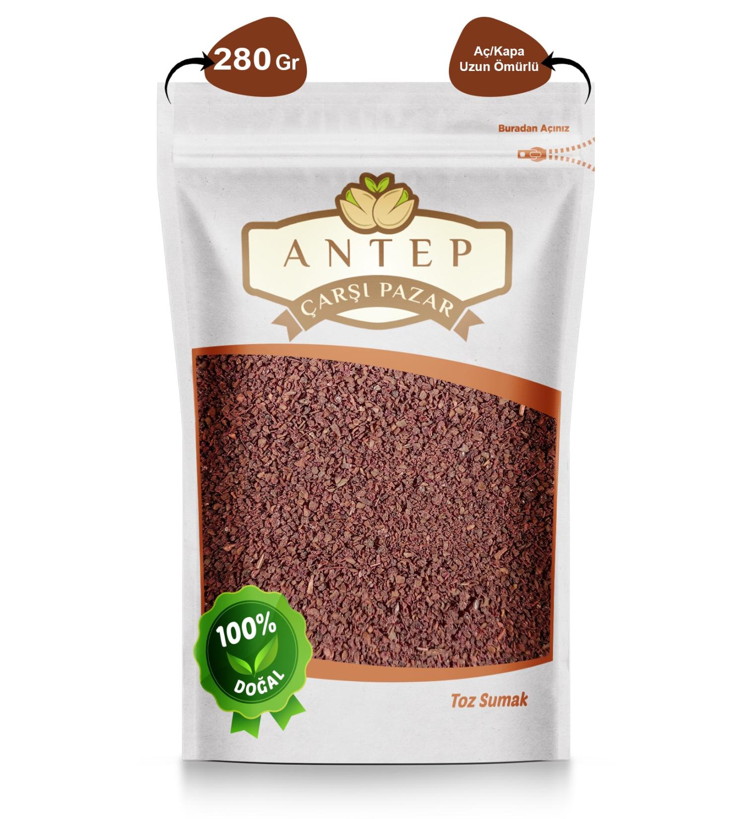 Antep Bazaar Market Powder Sumac Ground | 280 Gr.