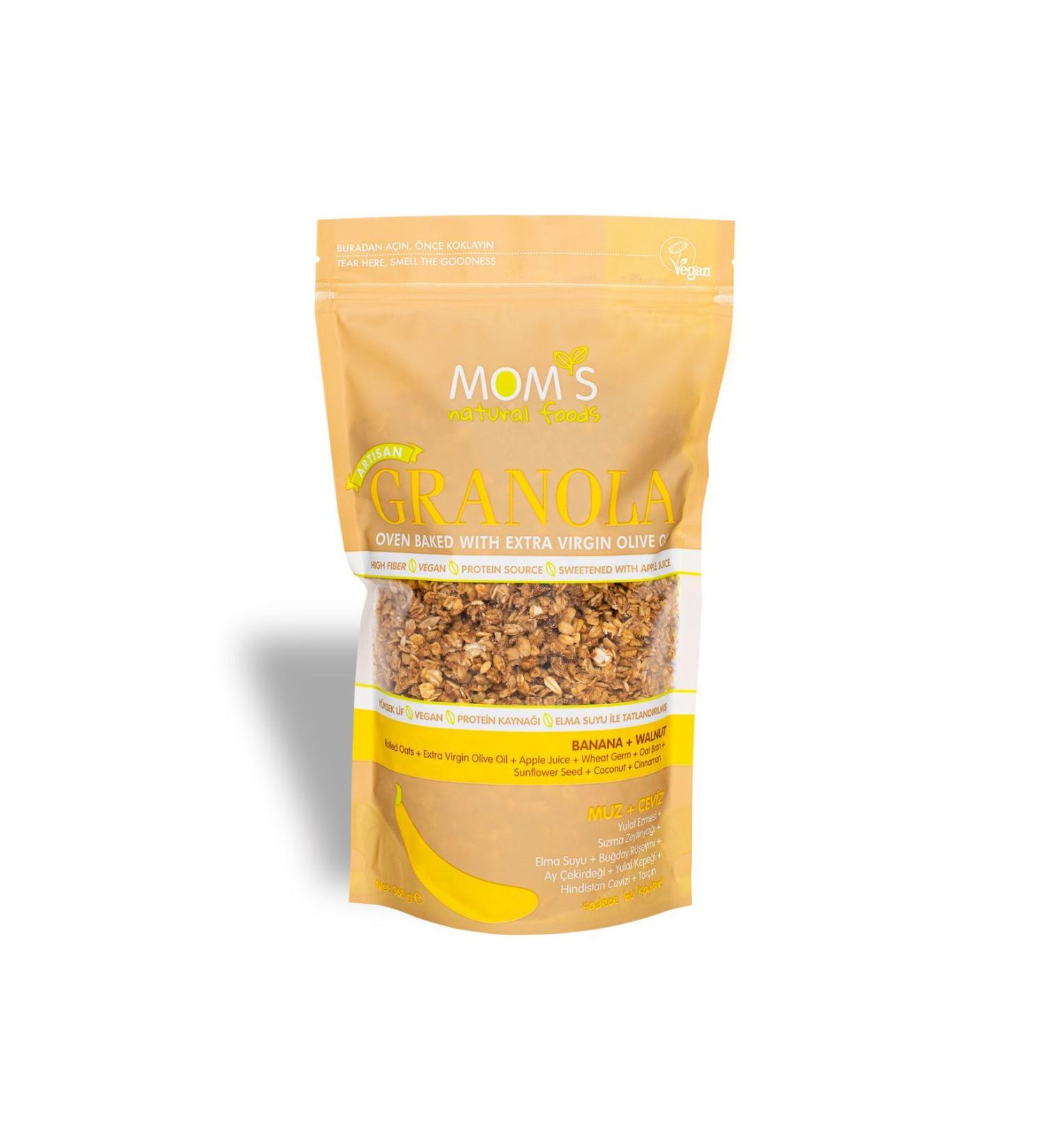 Mom's Natural Foods - Banana & Walnut Granola 360 G -