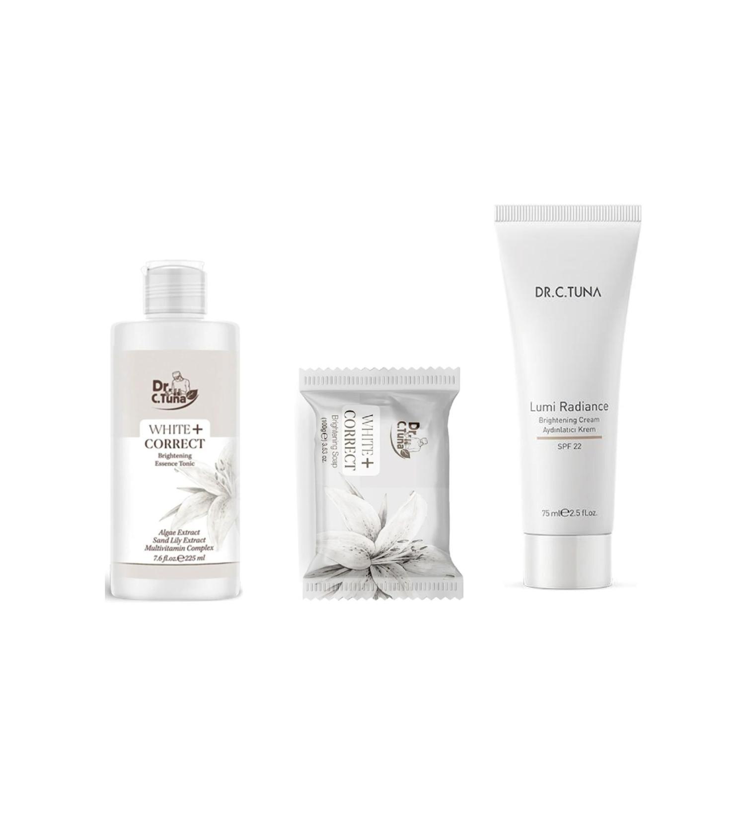 Farmasi Dr.C.Tuna White Correct Skin Brightening Tonic and Skin Brightening Cream - Brightening Soap