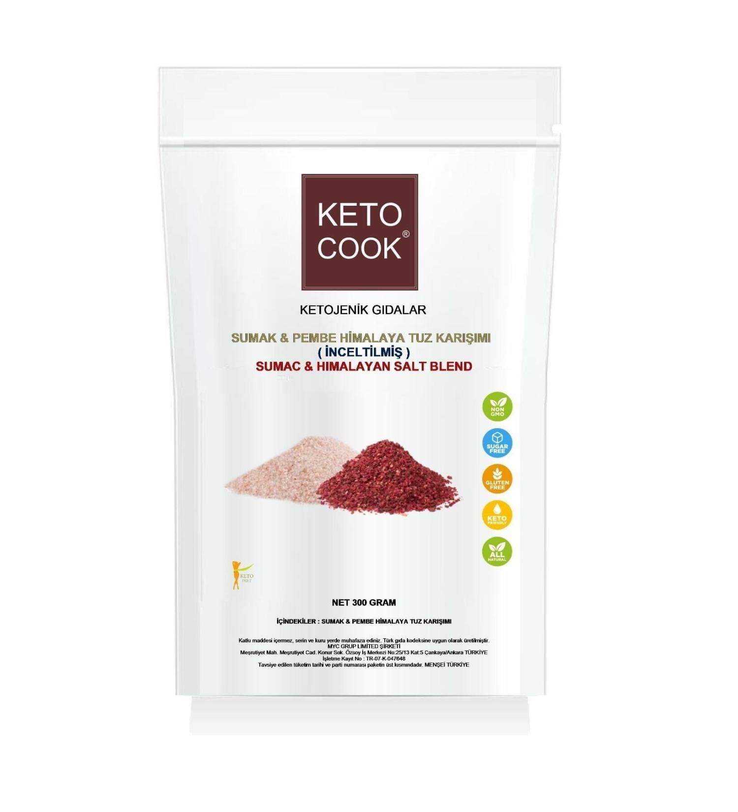KetoCook Ketogenic Sumac & Pink Himalayan Salt Mix (Sumac & Pink Himalayan Salt Mix) 300 grams