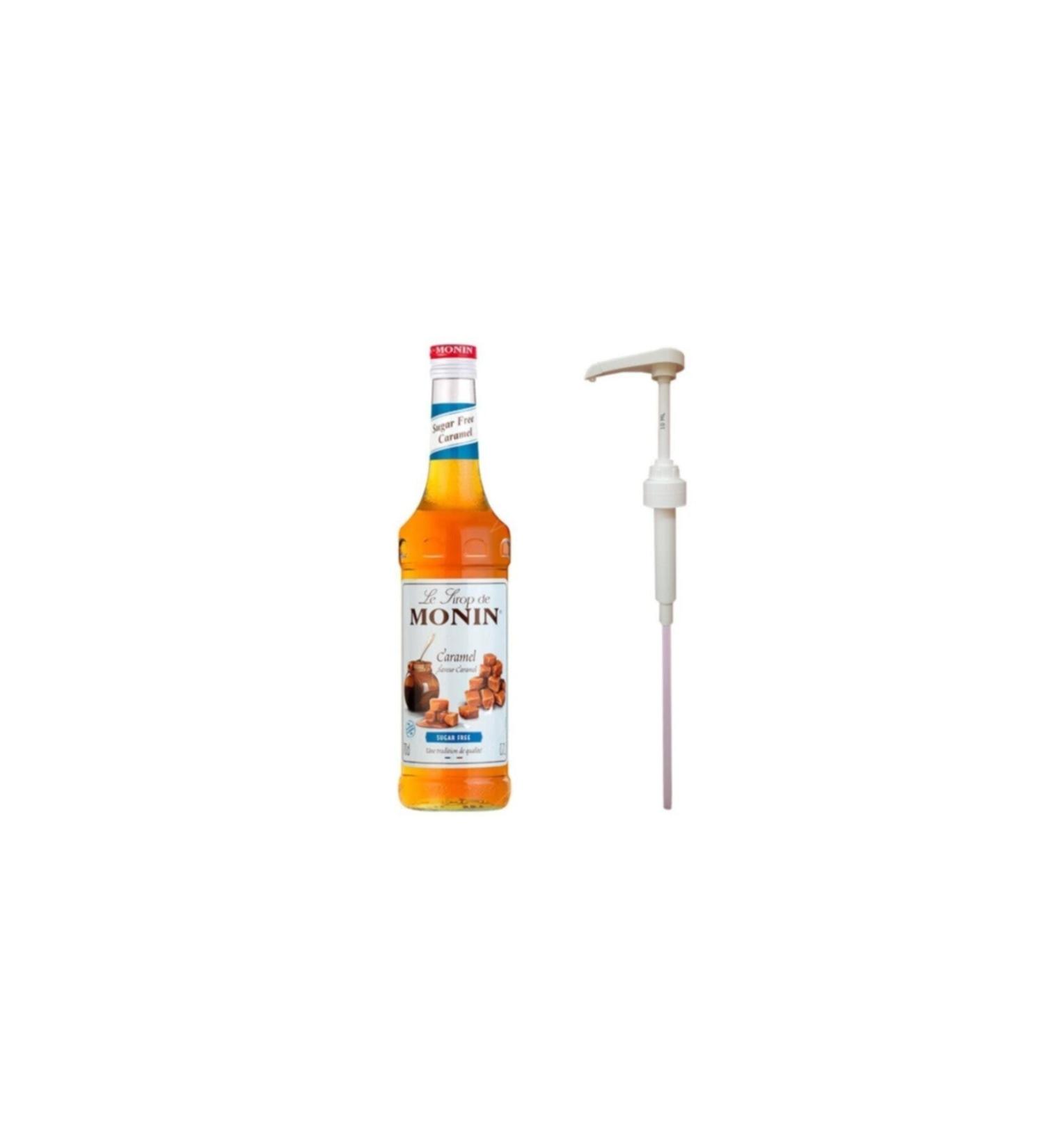Monin Sugar Free Caramel Syrup 700 ml with Syrup Pump