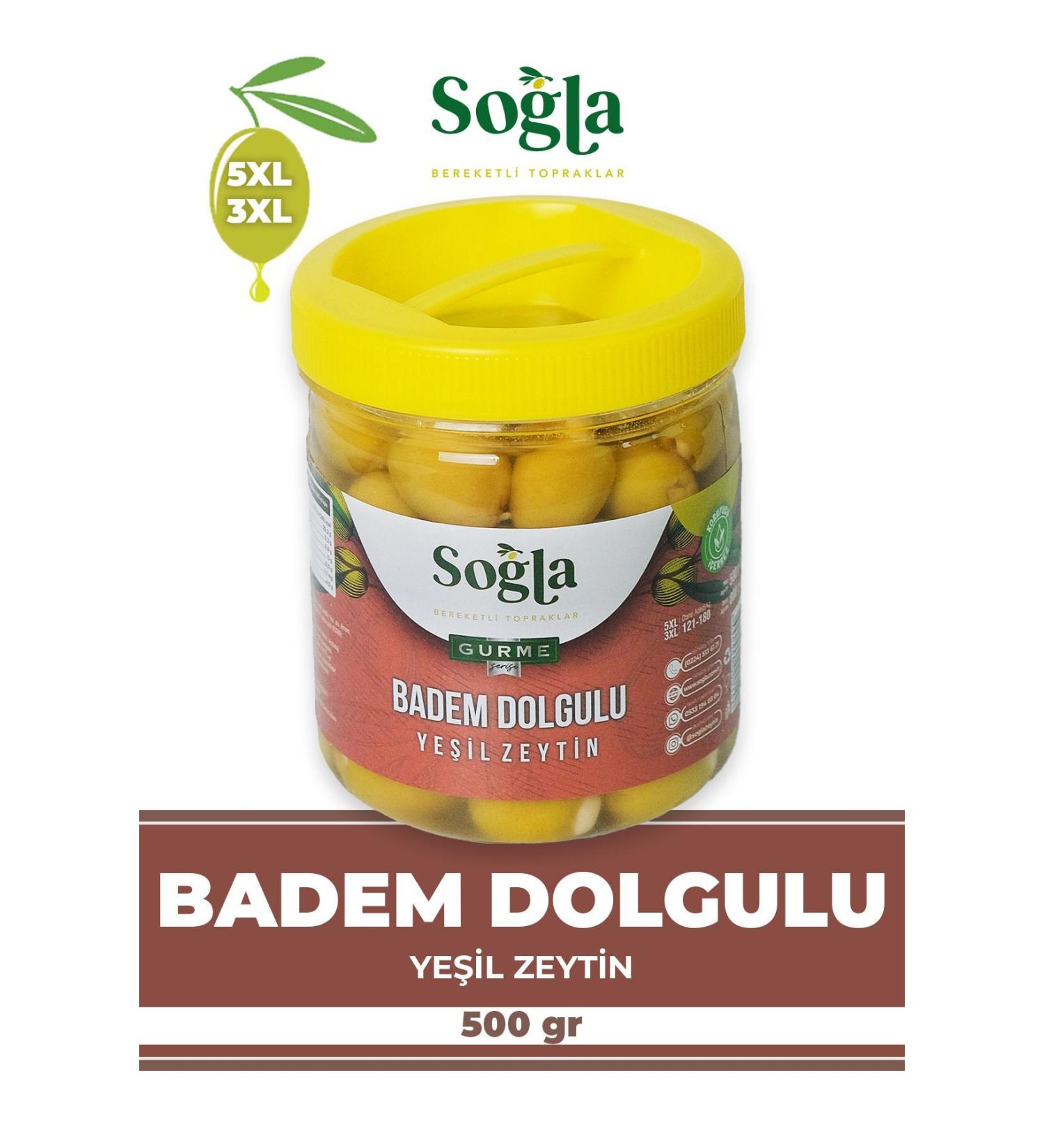 SO LA ZEYT NC L K Almond Stuffed Green Olives 500gr