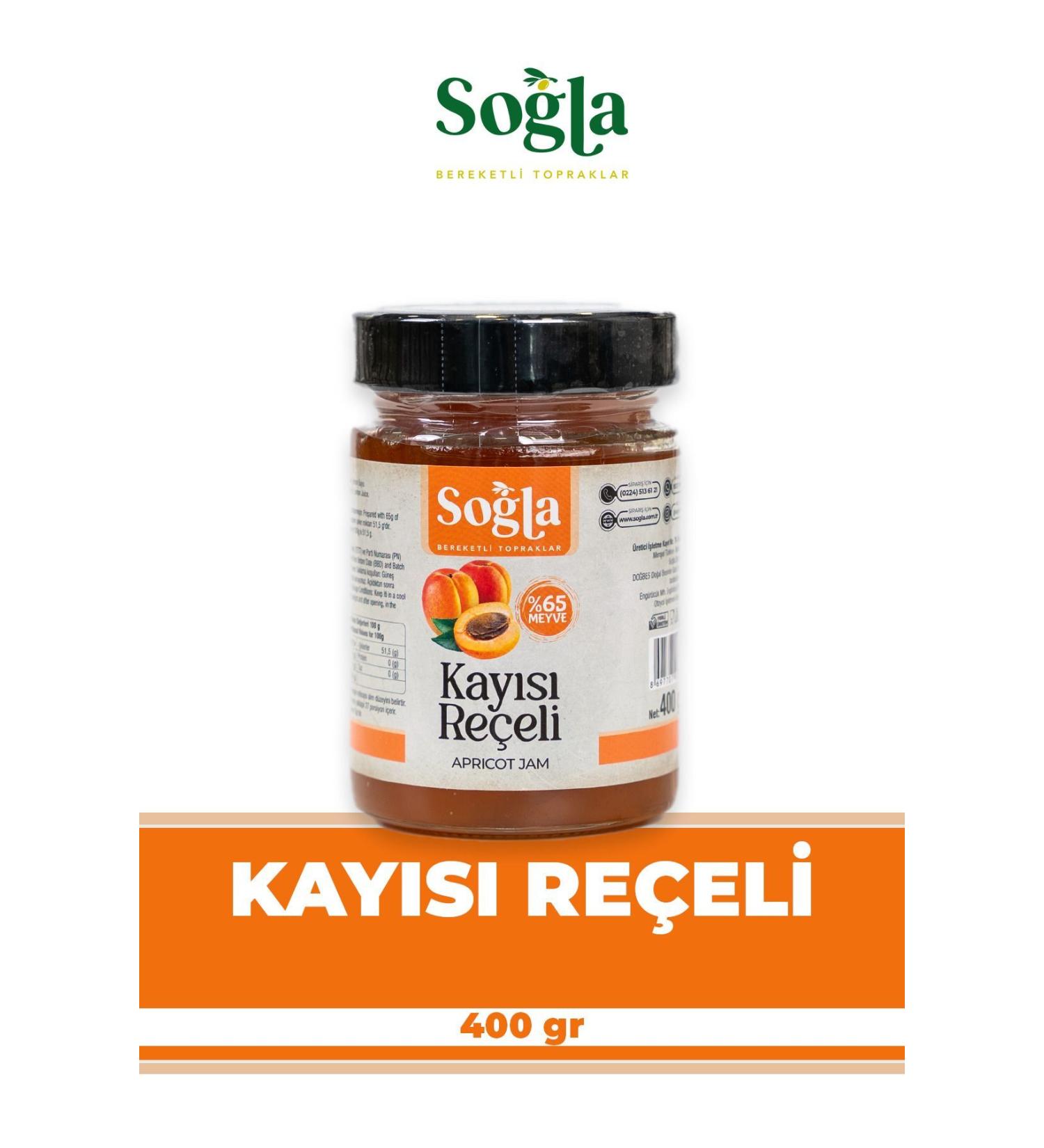 SOGLA OLIVE APRICOT JAM 400GR