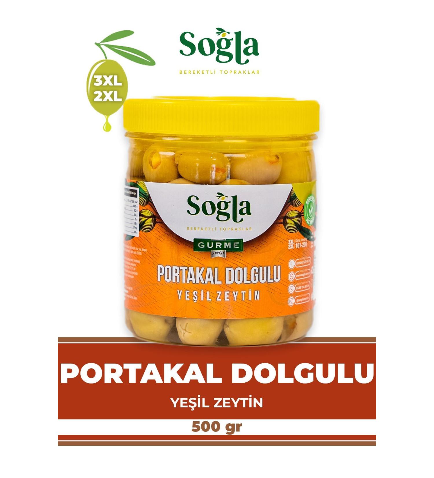 SO LA ZEYT NC L K Orange Stuffed Green Olives 500gr