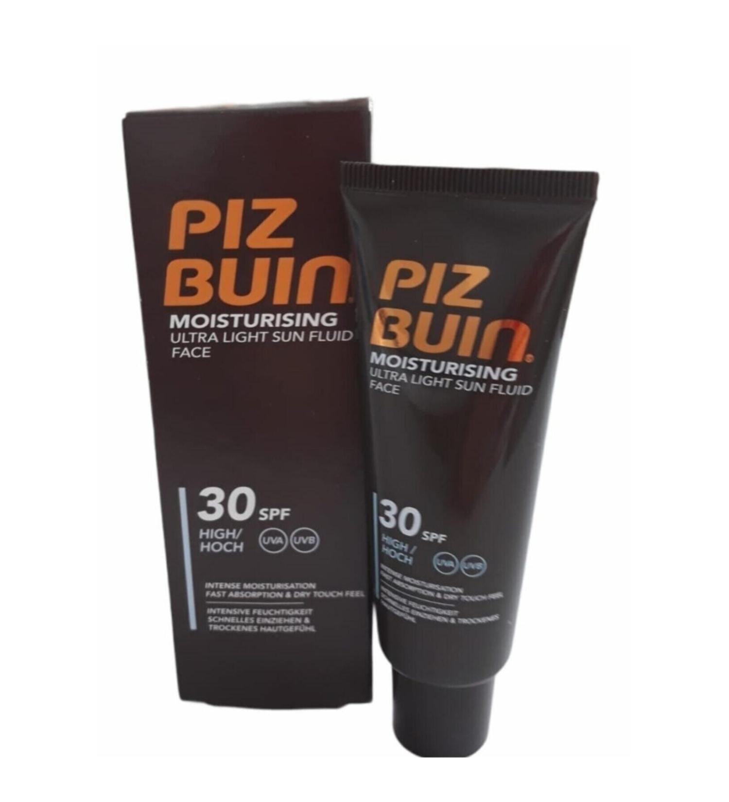 Piz Buin Moisturising Ultra Light Sun Fluid Face 30 Spf 50 ml Ultra Light Fluid Face Cream Face Cream