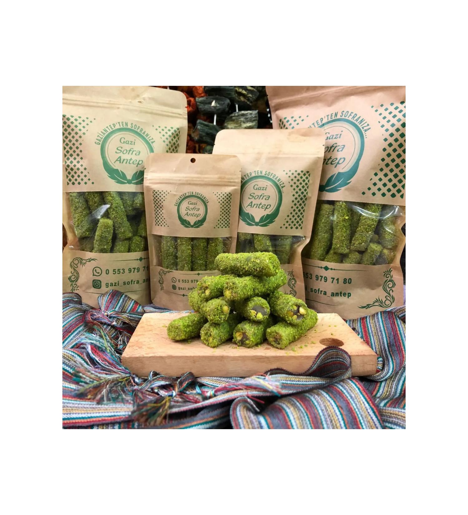 gazisofraantep Pistachio Powder Wick Turkish Delight 1 kg