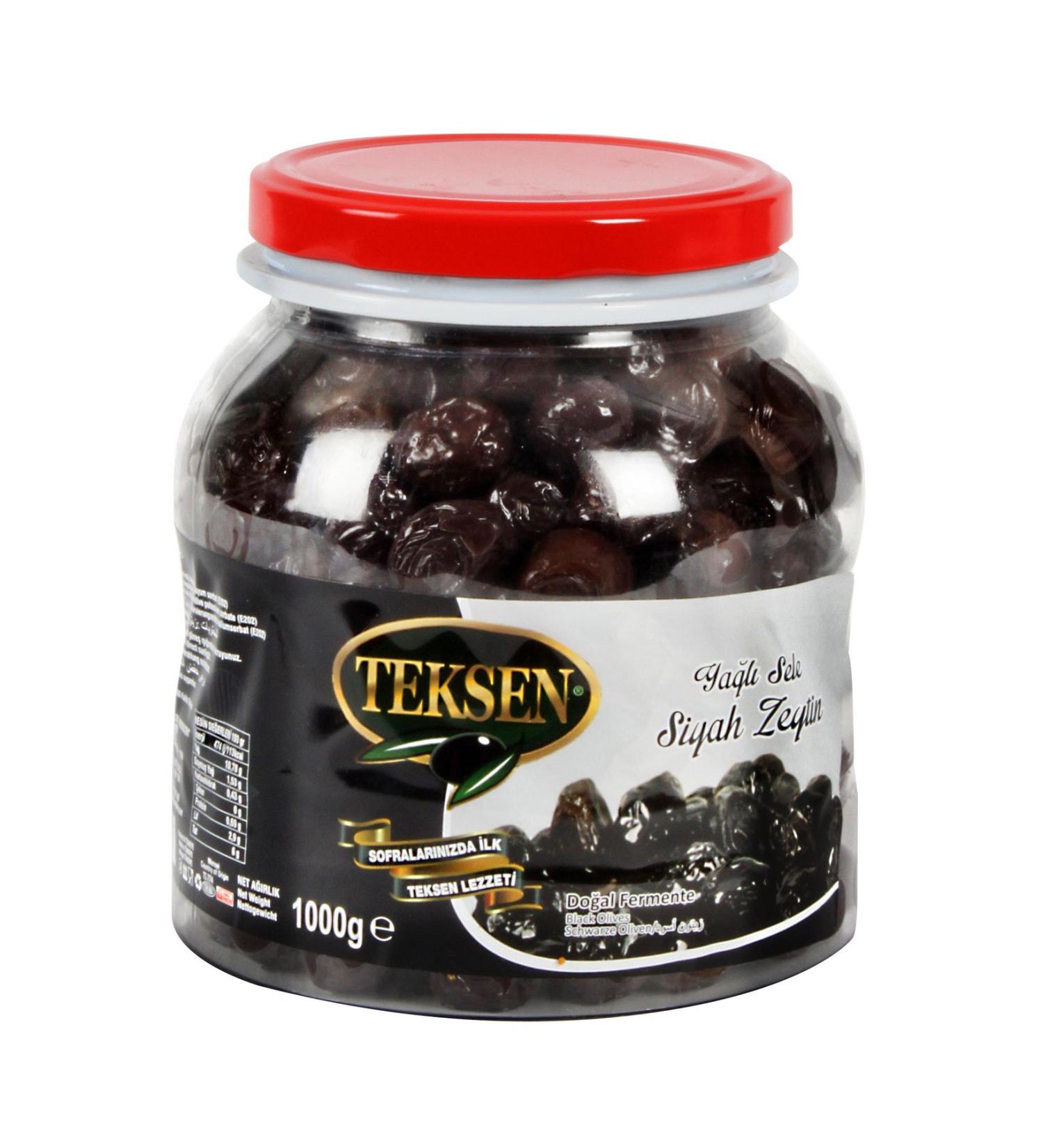 Teksen Oily Black Olives 1000G