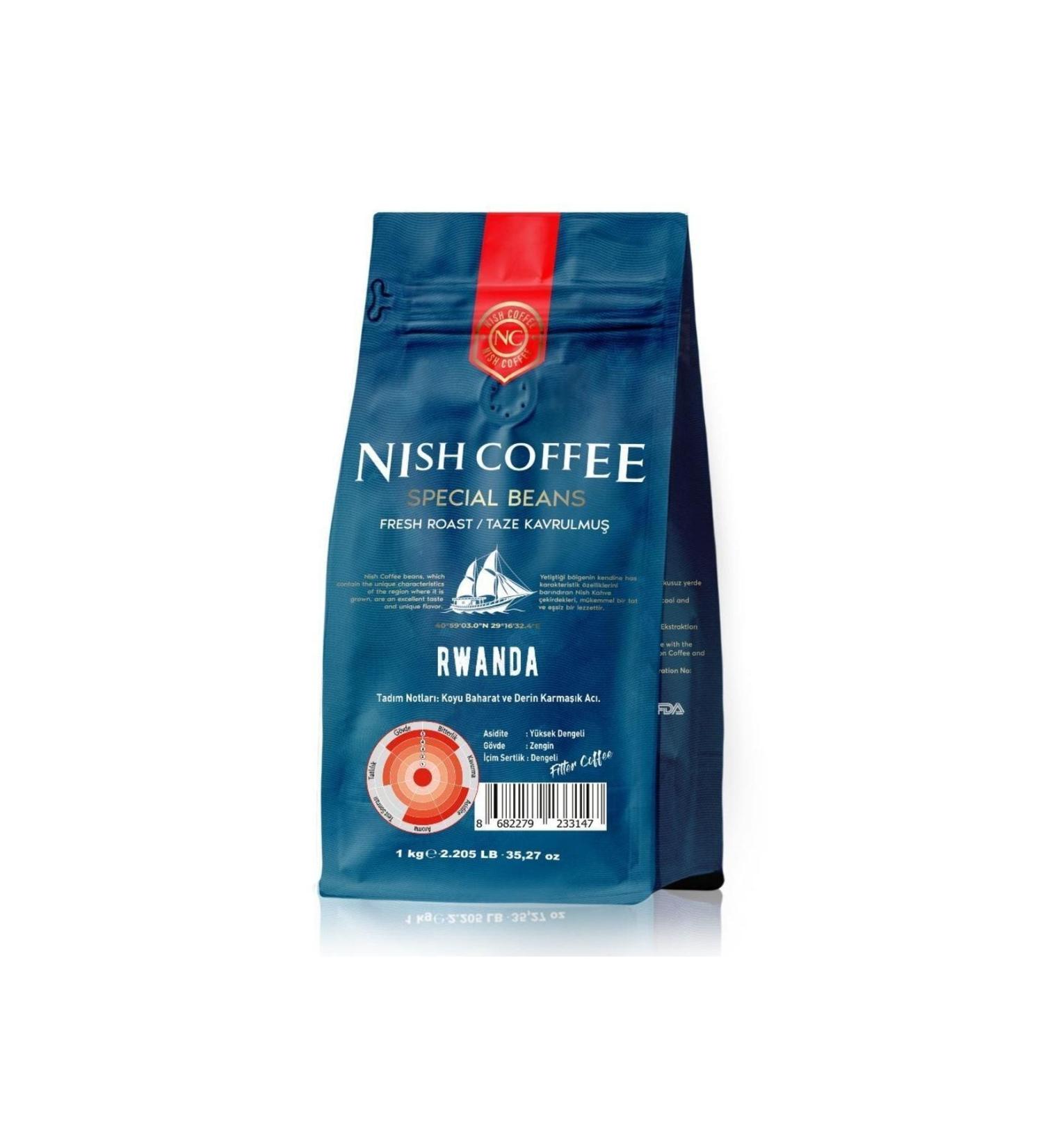 Nish Coffee Nish Filter Coffee Rwanda 1 Kg Coffee Beans