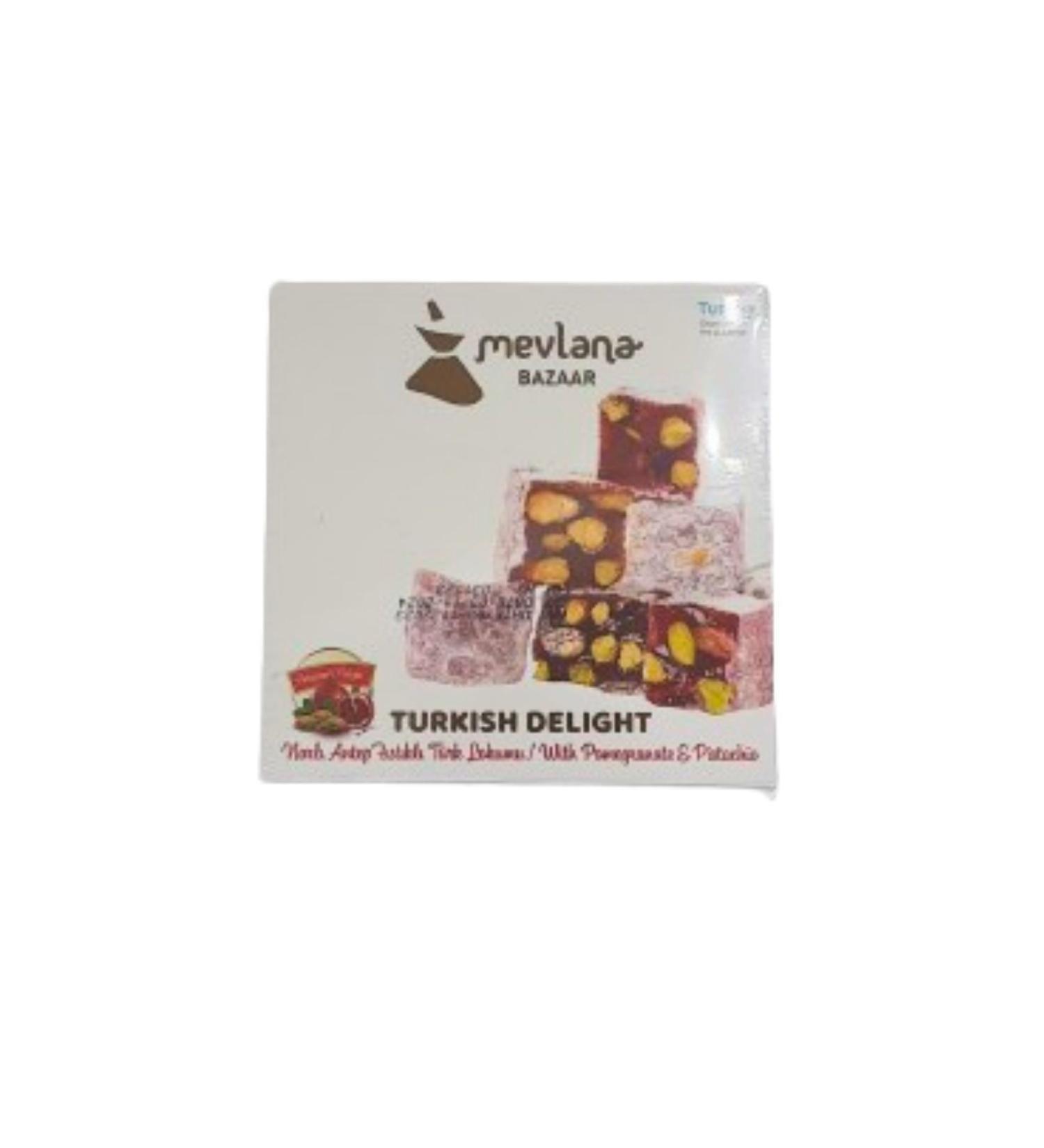MEVLANA BAZAAR Pomegranate and Pistachio Turkish Delight 125 GR