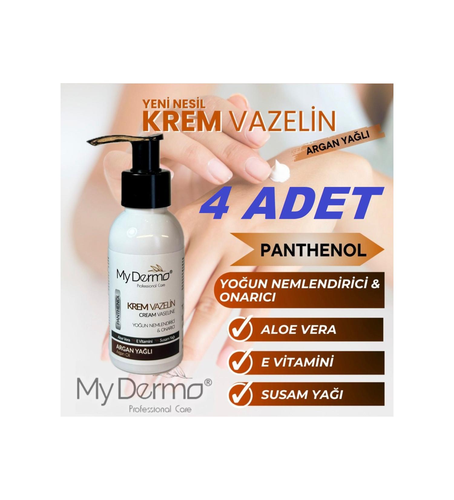 MY DERMO 4 PCS Cream Vaseline Argan Oil 100 ML