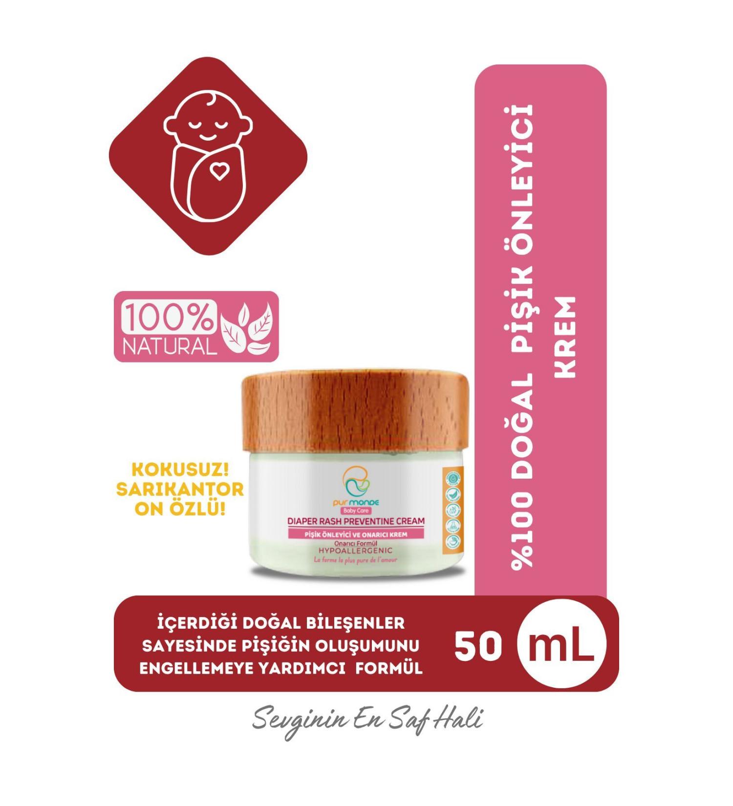 Pur Monde Natural Diaper Rash Prevention Cream 50ml St. John's Wort Extract! - Buy Online on GoSupps.com