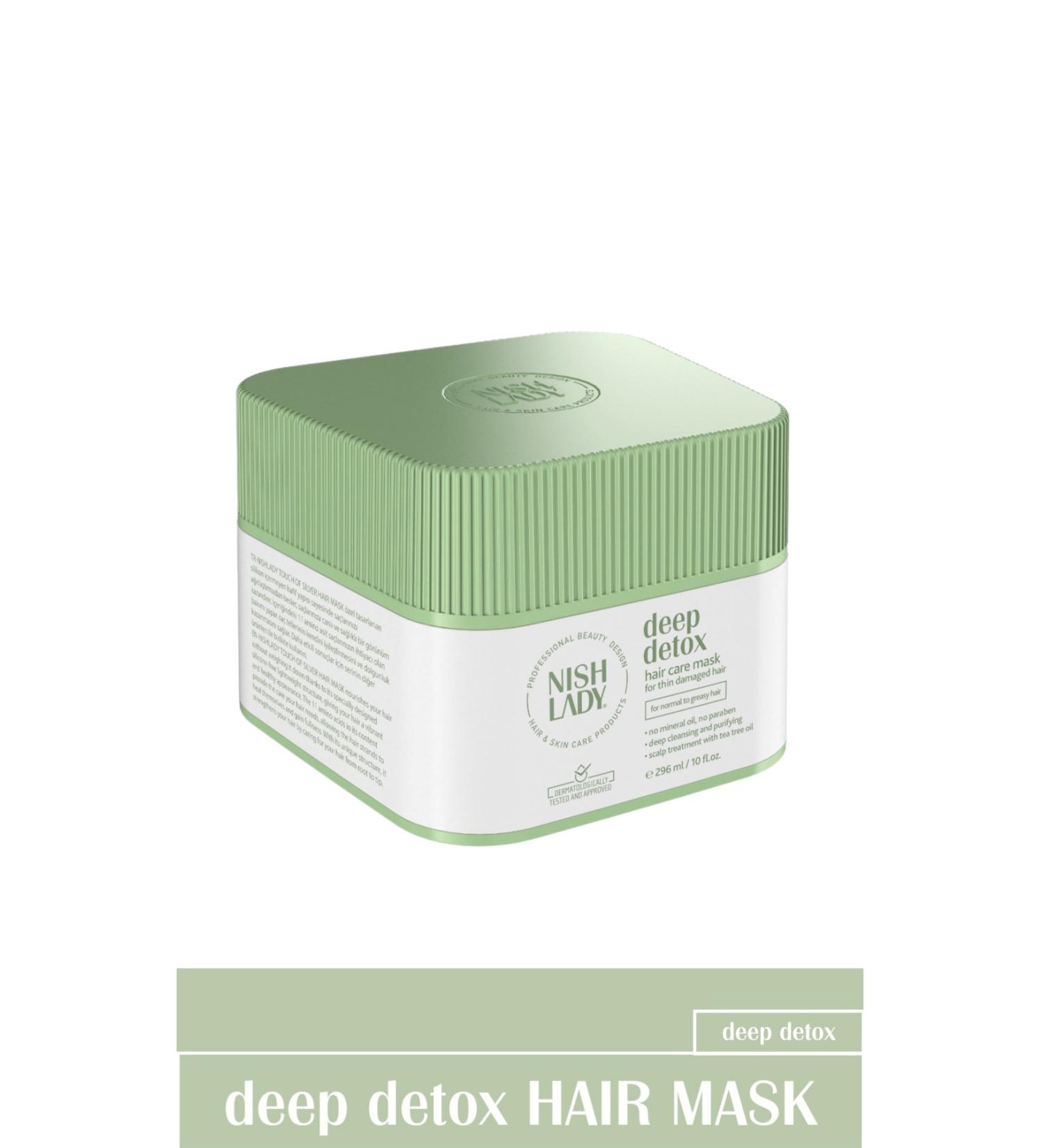 Nishlady Purifying Detox Hair Mask Peeling For Scalp Problems 296 ML