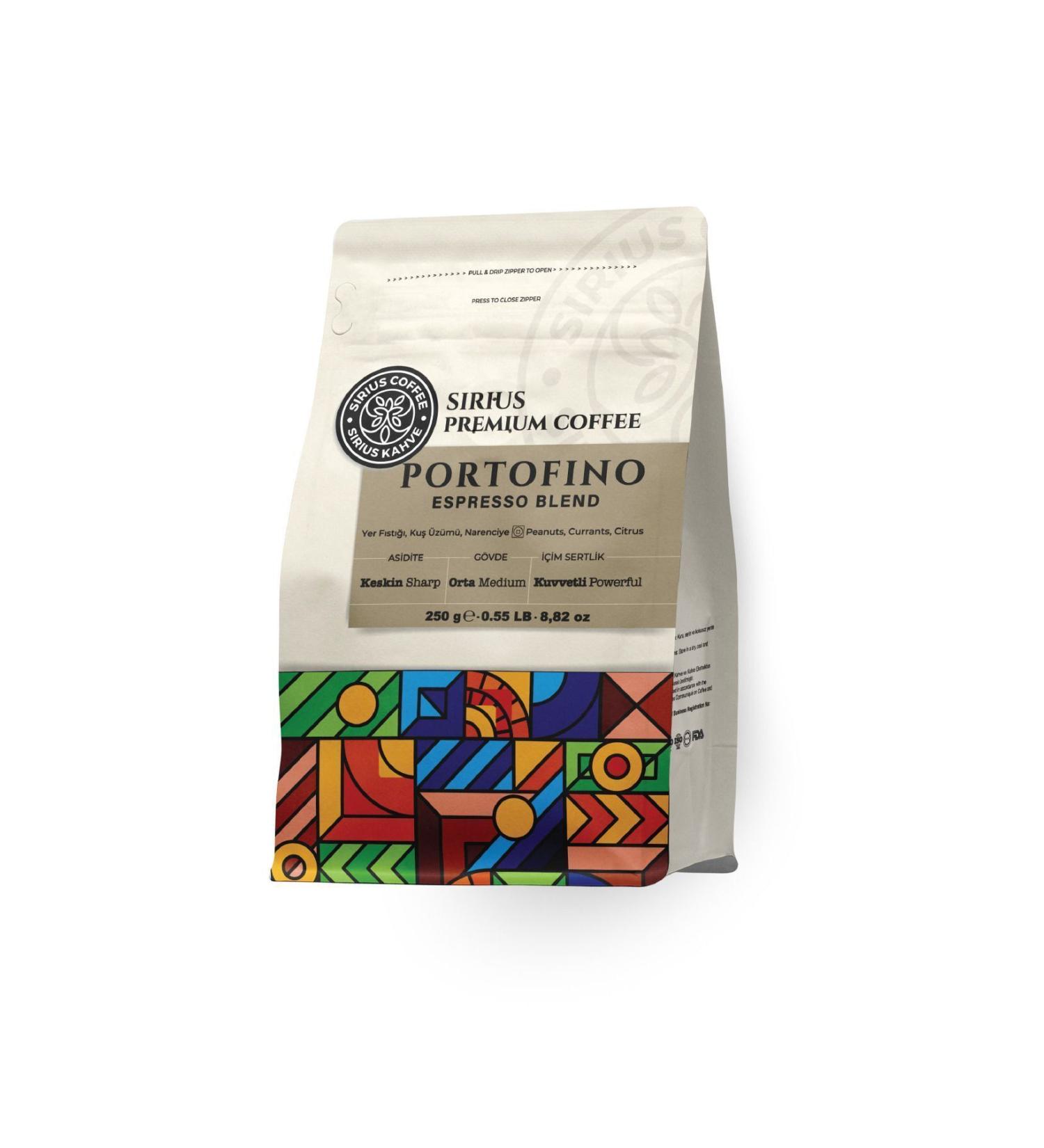 Sirius Coffee Sirius Premium Espresso Blend Portofino 250 Gr