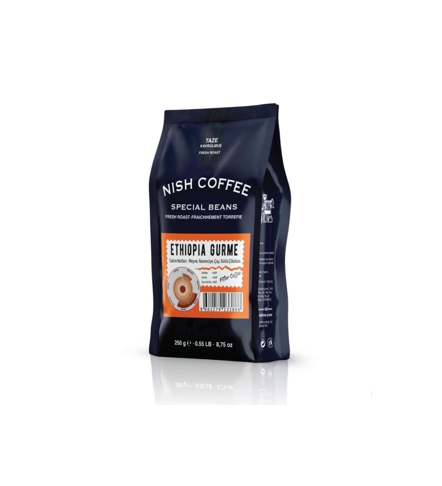 Nish Coffee Nish Filter Coffee Gourmet Series Ethiopia 250 Gr Bean Coffee - Buy Online on GoSupps.com