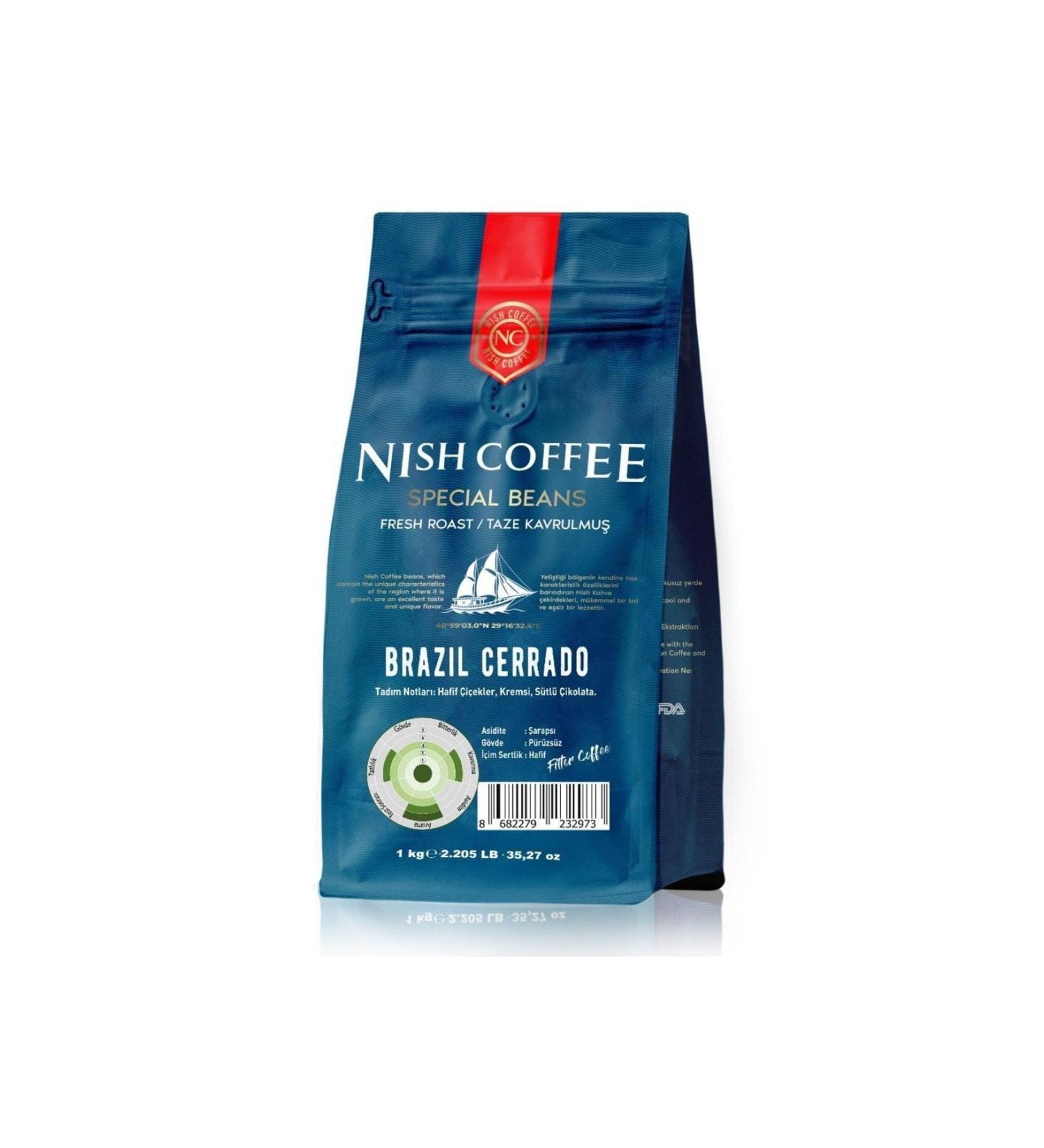 Nish Coffee Nish Filter Coffee Brazil Cerrado 1 Kg Ground - Buy Online on GoSupps.com