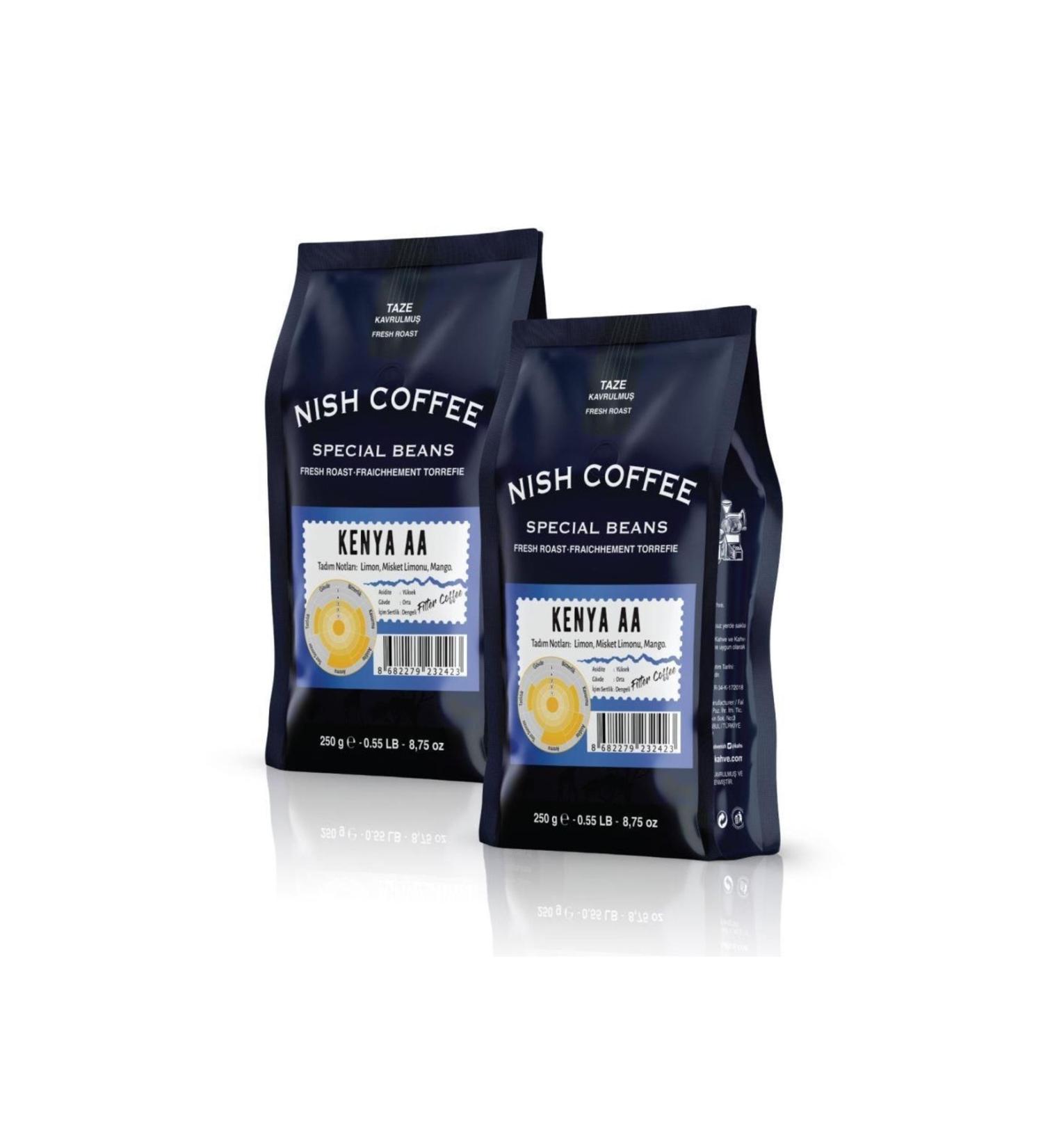 Nish Coffee Nish Filter Coffee Kenya Aa 2 X 250 Gr Ground