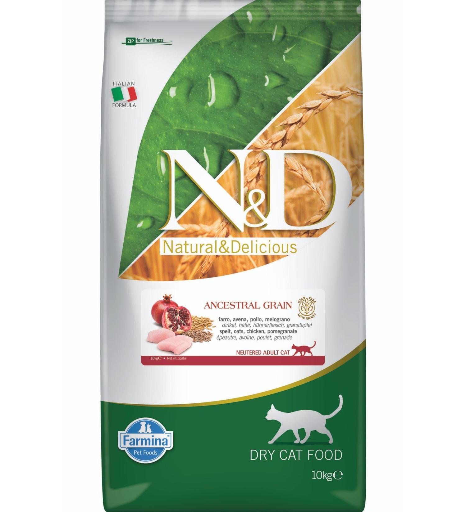 Farmina Nd Neutered Grain Chicken and Pomegranate Infertile Cat Food 10 Kg
