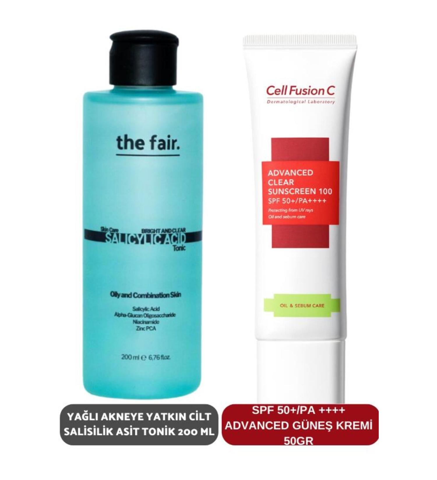 The Fair the fair. Oily Acne Prone Skin Salicylic Acid Toner 200 ml and SPF 50+/PA Advanced Sunscreen 50 - Buy Online on GoSupps.com