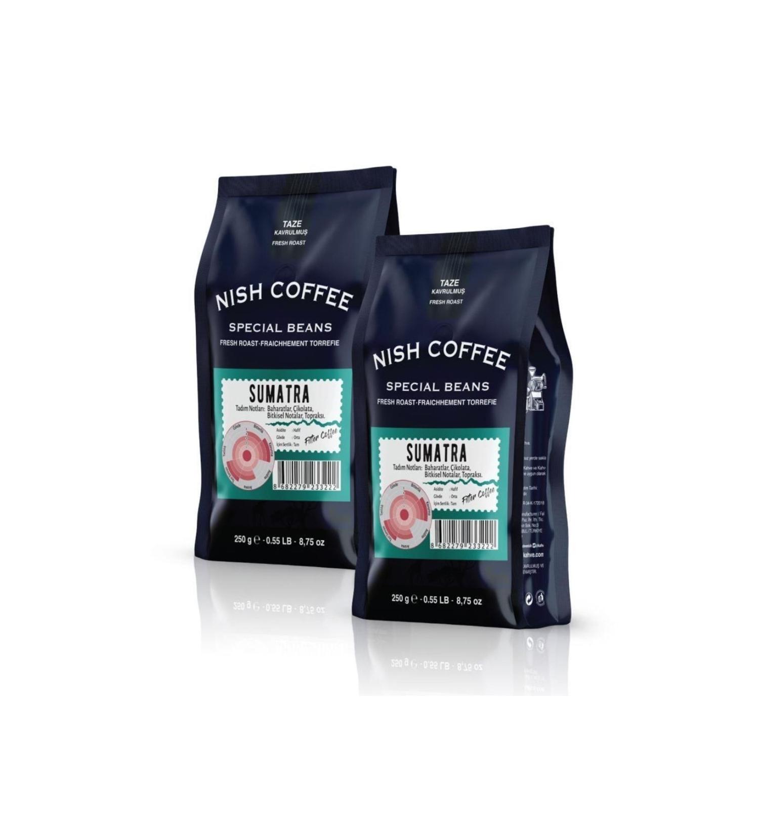 Nish Coffee Nish Filter Coffee Sumatra 2 X 250 Gr Ground