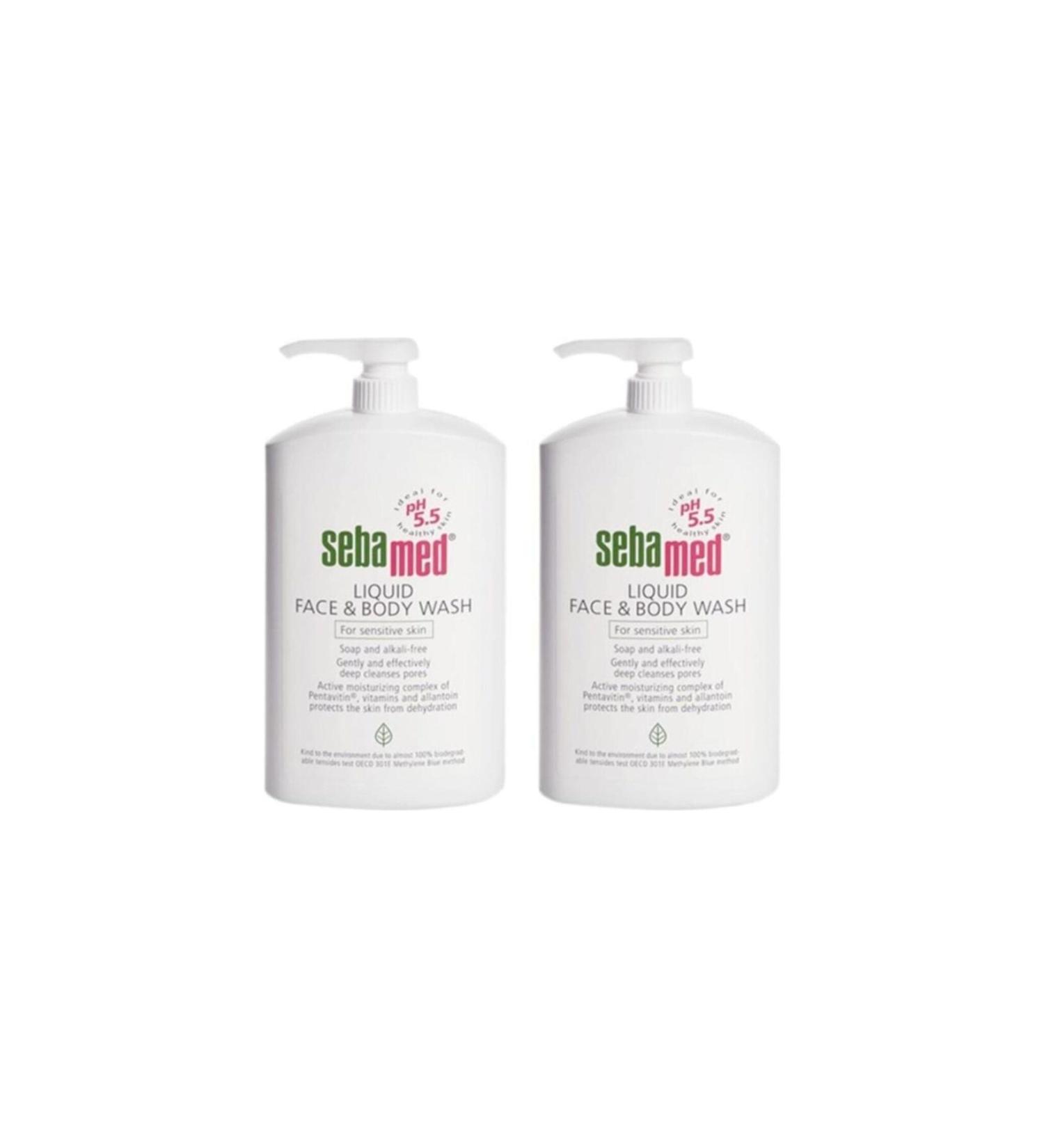 sommeow Sebamed Liquid Face and Body Cleansing Gel 1000 ml X 2 Pieces