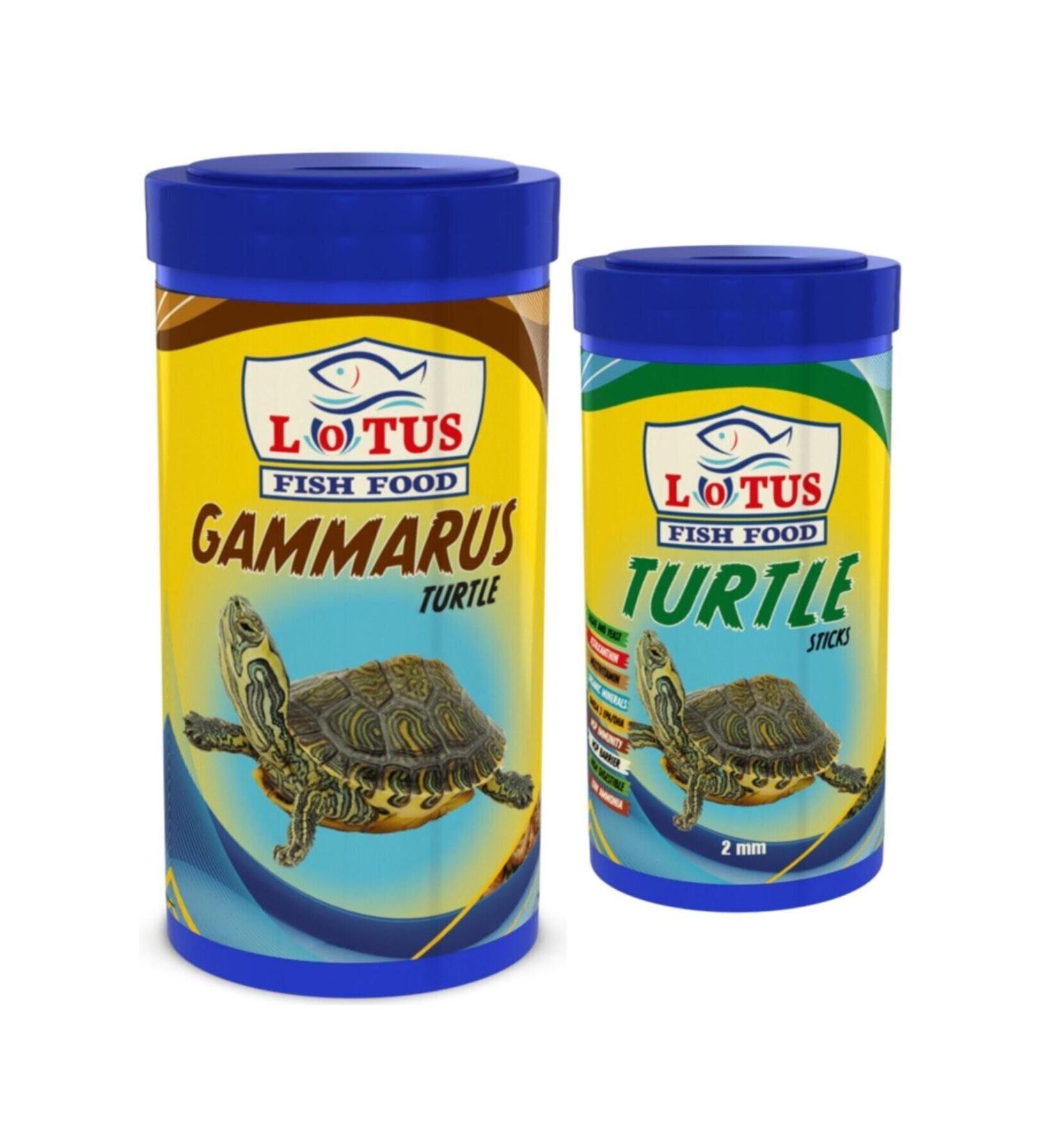 Lotus Gammarus 1000 ml and Turtle 250 ml Turtle Reptile Food