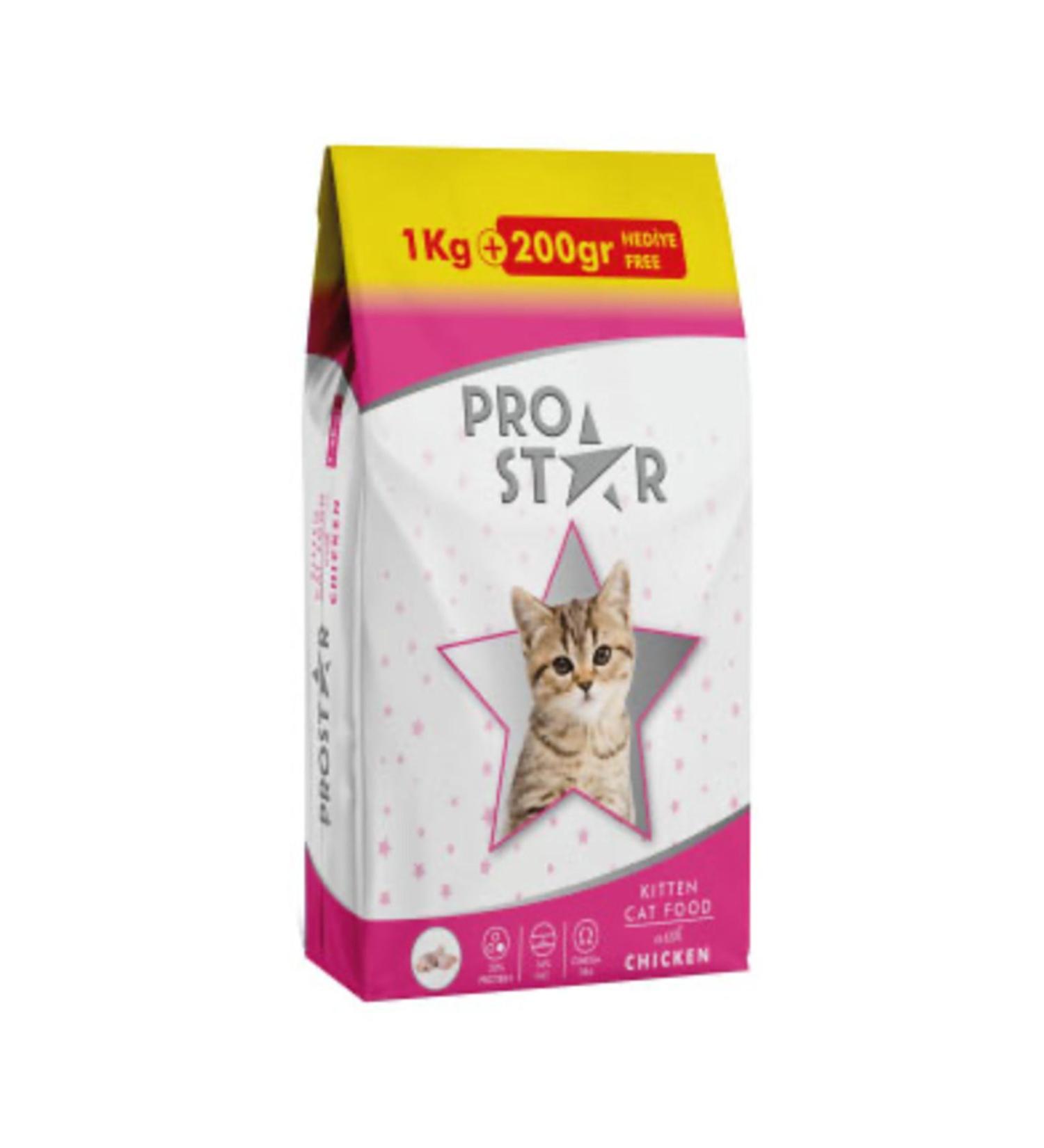PRO STAR Chicken Kitten Food 1200gr