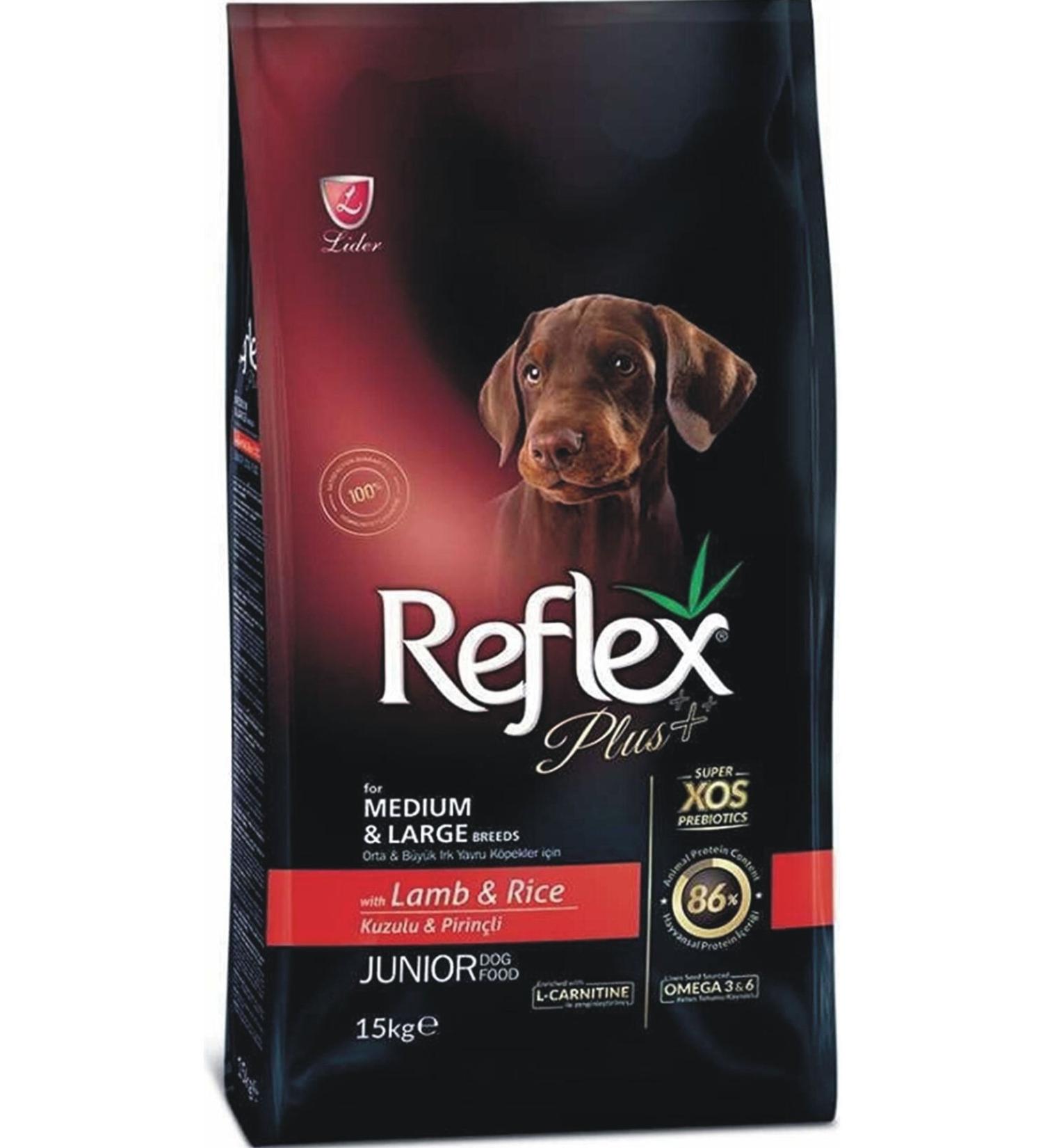 Reflex Puppy Food Junior Medium and Large Breed Lamb Meat and Rice