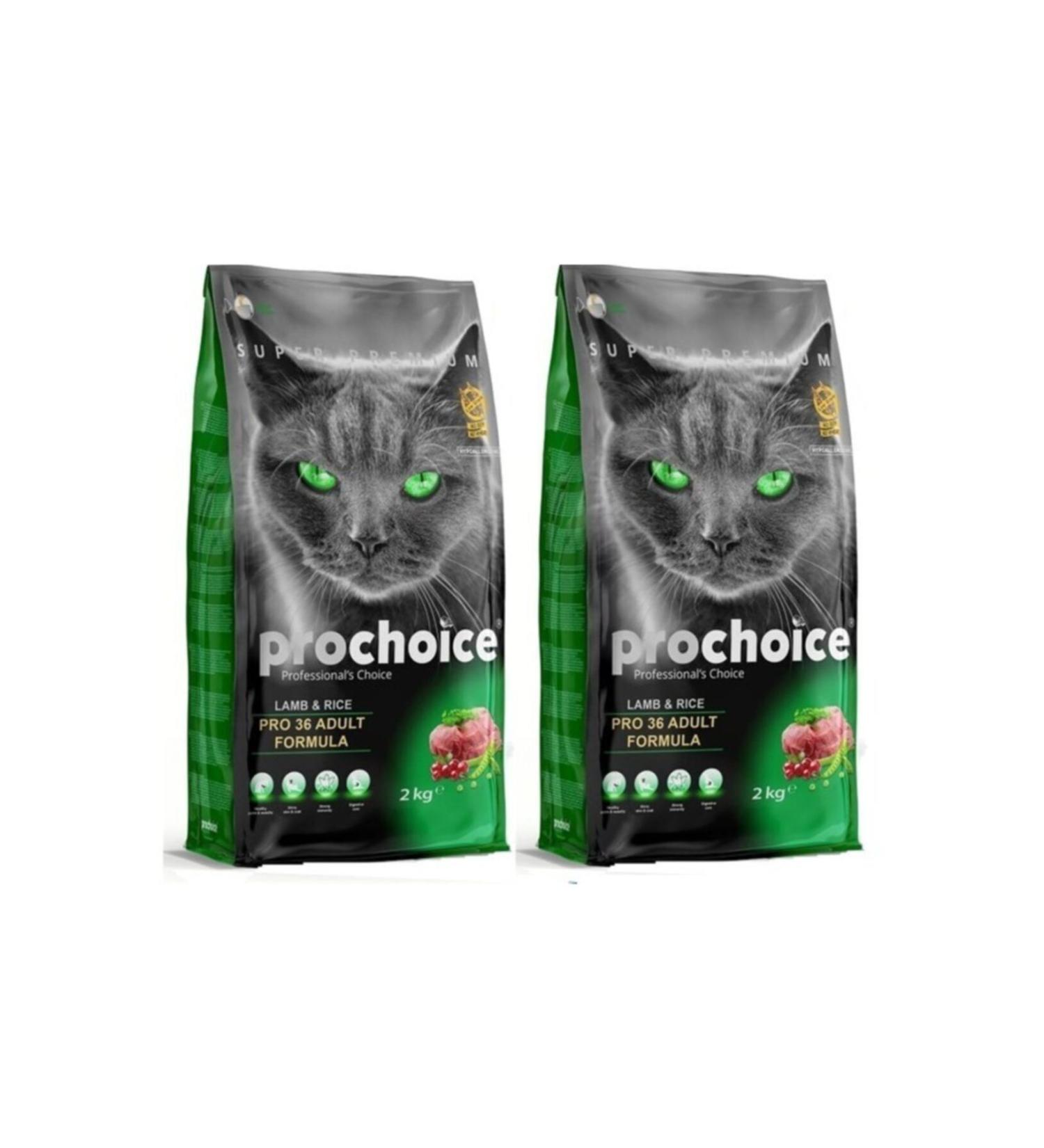 Pro Choice Pro 36 Lamb and Rice Adult Cat Dry Food 2kgx2 4kg